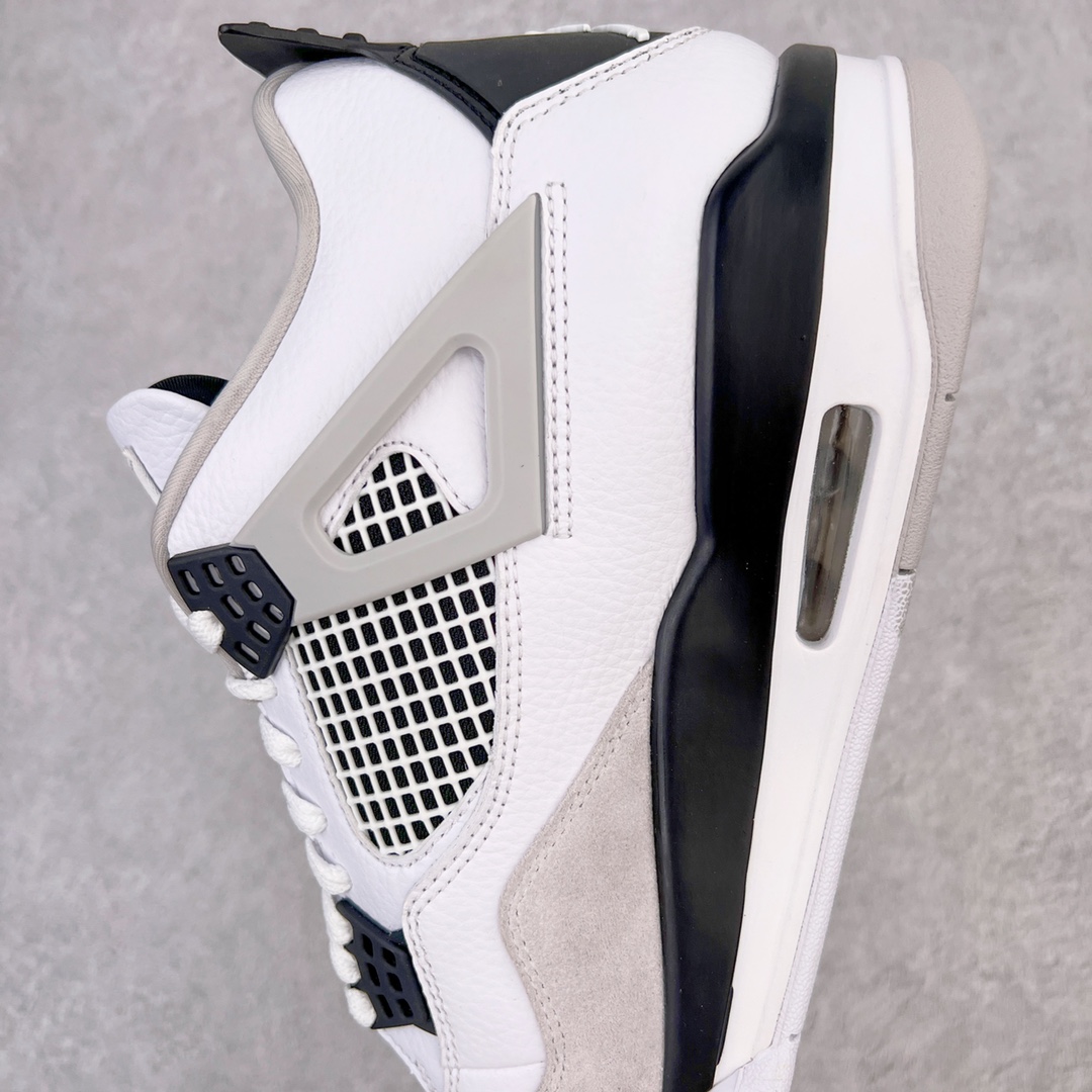 图片[7]-零售💰260 ＃KZ神版福利回馈‼Air Jordan AJ4 Retro 小白水泥 DH6927-111 独家外贸特供尺码含 45.5 49.5 50.5 国内外口碑最好最推荐的产品 市场中端王者 亲自操刀耗时半年巨作 全套原纸板楦头开发 确保原汁原味 完美呈现四代版型 一比一鞋头弧度高度鞋身弧度 此版本只针对中端市场 皮料材质有所更替 其他数据细节工艺流程均保持一致 绝不口嗨 细节品控鞋型随意秒杀市面3XX 4XX 原厂TPU网格鞋带扣 正确内里网布 菱角分明不变形无多余毛边 柔软性质感一致于原鞋 市场唯一原厂鞋扣模具 背面可见隐藏注塑口 原厂织唛标 原厂飞人电绣工艺 尾指中部跳三针 独家绑鞋带手法 印刷中底布 四线拉帮 米色美纹纸贴合固定 进口港宝加持 后跟自然饱满 全鞋荧光划线卡点 追求极致完美 每一双都是工艺品 多重QC质检 超越公司货的品控标准 实实在在的免检产品 尺码：40 40.5 41 42 42.5 43 44 44.5 45 45.5 46 47.5 48.5 49.5 50.5 编码：by2936060-运动鞋