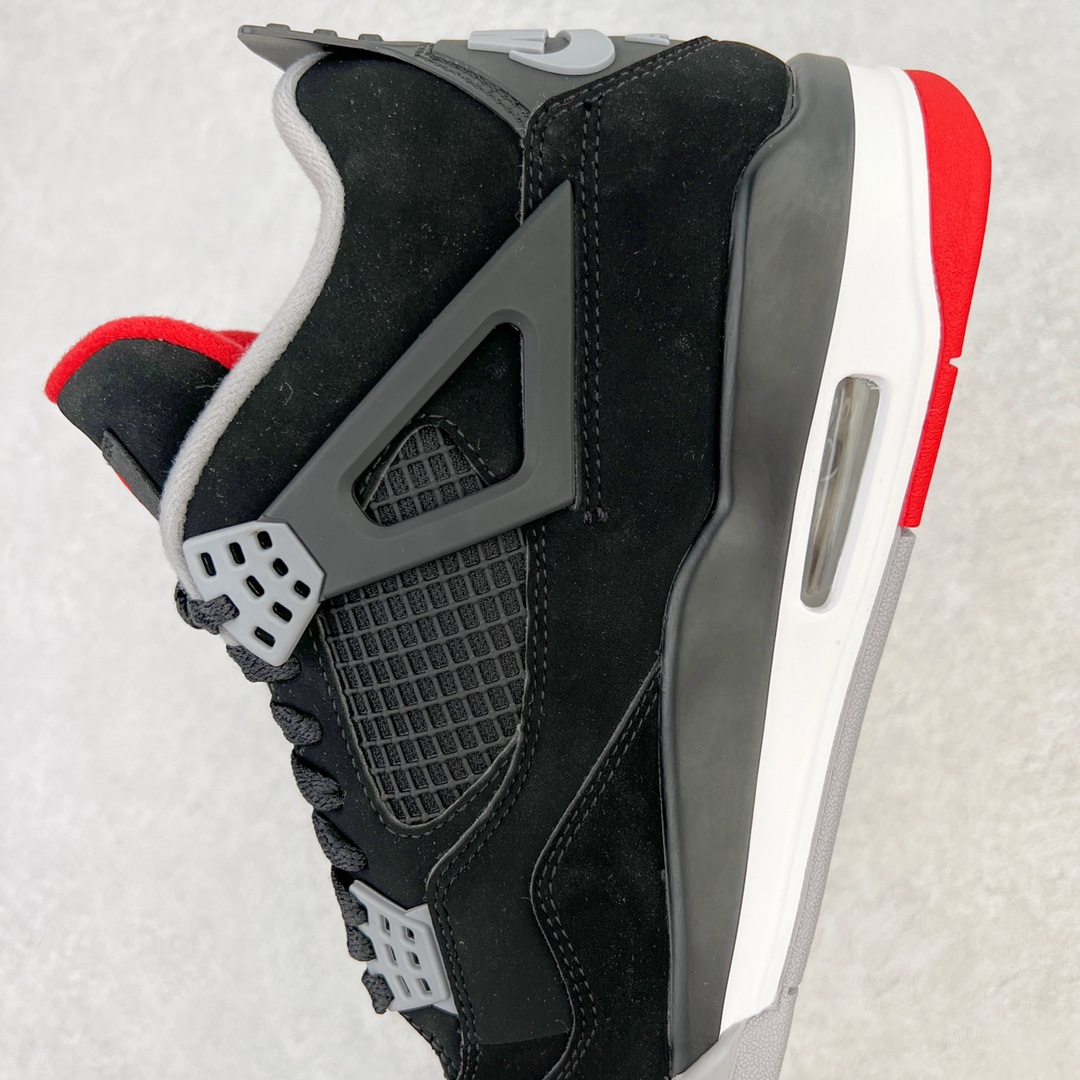 图片[7]-零售💰260 ＃KZ神版福利回馈‼Air Jordan AJ4 Retro 新黑红 308497-060 独家外贸特供尺码含 45.5 49.5 50.5 国内外口碑最好最推荐的产品 市场中端王者 亲自操刀耗时半年巨作 全套原纸板楦头开发 确保原汁原味 完美呈现四代版型 一比一鞋头弧度高度鞋身弧度 此版本只针对中端市场 皮料材质有所更替 其他数据细节工艺流程均保持一致 绝不口嗨 细节品控鞋型随意秒杀市面3XX 4XX 原厂TPU网格鞋带扣 正确内里网布 菱角分明不变形无多余毛边 柔软性质感一致于原鞋 市场唯一原厂鞋扣模具 背面可见隐藏注塑口 原厂织唛标 原厂飞人电绣工艺 尾指中部跳三针 独家绑鞋带手法 印刷中底布 四线拉帮 米色美纹纸贴合固定 进口港宝加持 后跟自然饱满 全鞋荧光划线卡点 追求极致完美 每一双都是工艺品 多重QC质检 超越公司货的品控标准 实实在在的免检产品 尺码：40 40.5 41 42 42.5 43 44 44.5 45 45.5 46 47.5 48.5 49.5 50.5 编码：by2936060-运动鞋