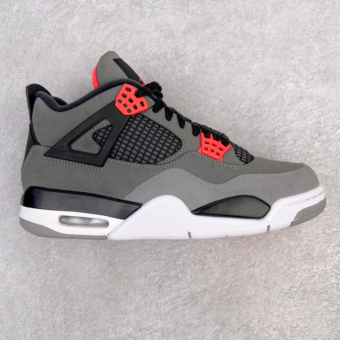 零售💰260 ＃KZ神版福利回馈‼Air Jordan AJ4 \”Infrared\”红外线 DH6927-061 独家外贸特供尺码含 45.5 49.5 50.5 国内外口碑最好最推荐的产品 市场中端王者 亲自操刀耗时半年巨作 全套原纸板楦头开发 确保原汁原味 完美呈现四代版型 一比一鞋头弧度高度鞋身弧度 此版本只针对中端市场 皮料材质有所更替 其他数据细节工艺流程均保持一致 绝不口嗨 细节品控鞋型随意秒杀市面3XX 4XX 原厂TPU网格鞋带扣 正确内里网布 菱角分明不变形无多余毛边 柔软性质感一致于原鞋 市场唯一原厂鞋扣模具 背面可见隐藏注塑口 原厂织唛标 原厂飞人电绣工艺 尾指中部跳三针 独家绑鞋带手法 印刷中底布 四线拉帮 米色美纹纸贴合固定 进口港宝加持 后跟自然饱满 全鞋荧光划线卡点 追求极致完美 每一双都是工艺品 多重QC质检 超越公司货的品控标准 实实在在的免检产品 尺码：40 40.5 41 42 42.5 43 44 44.5 45 45.5 46 47.5 48.5 49.5 50.5 编码：by2936060-运动鞋