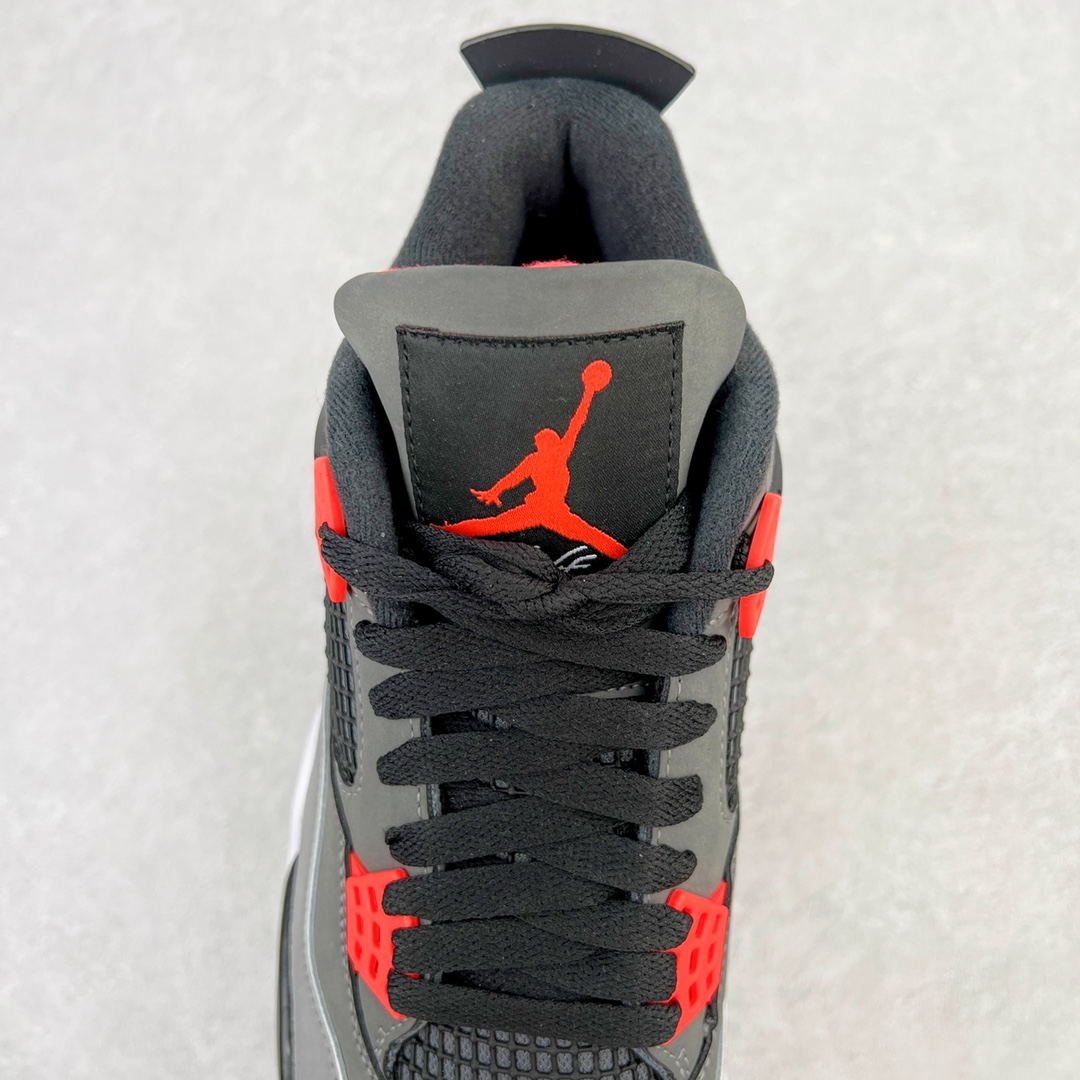 图片[5]-零售💰260 ＃KZ神版福利回馈‼Air Jordan AJ4 \”Infrared\”红外线 DH6927-061 独家外贸特供尺码含 45.5 49.5 50.5 国内外口碑最好最推荐的产品 市场中端王者 亲自操刀耗时半年巨作 全套原纸板楦头开发 确保原汁原味 完美呈现四代版型 一比一鞋头弧度高度鞋身弧度 此版本只针对中端市场 皮料材质有所更替 其他数据细节工艺流程均保持一致 绝不口嗨 细节品控鞋型随意秒杀市面3XX 4XX 原厂TPU网格鞋带扣 正确内里网布 菱角分明不变形无多余毛边 柔软性质感一致于原鞋 市场唯一原厂鞋扣模具 背面可见隐藏注塑口 原厂织唛标 原厂飞人电绣工艺 尾指中部跳三针 独家绑鞋带手法 印刷中底布 四线拉帮 米色美纹纸贴合固定 进口港宝加持 后跟自然饱满 全鞋荧光划线卡点 追求极致完美 每一双都是工艺品 多重QC质检 超越公司货的品控标准 实实在在的免检产品 尺码：40 40.5 41 42 42.5 43 44 44.5 45 45.5 46 47.5 48.5 49.5 50.5 编码：by2936060-运动鞋