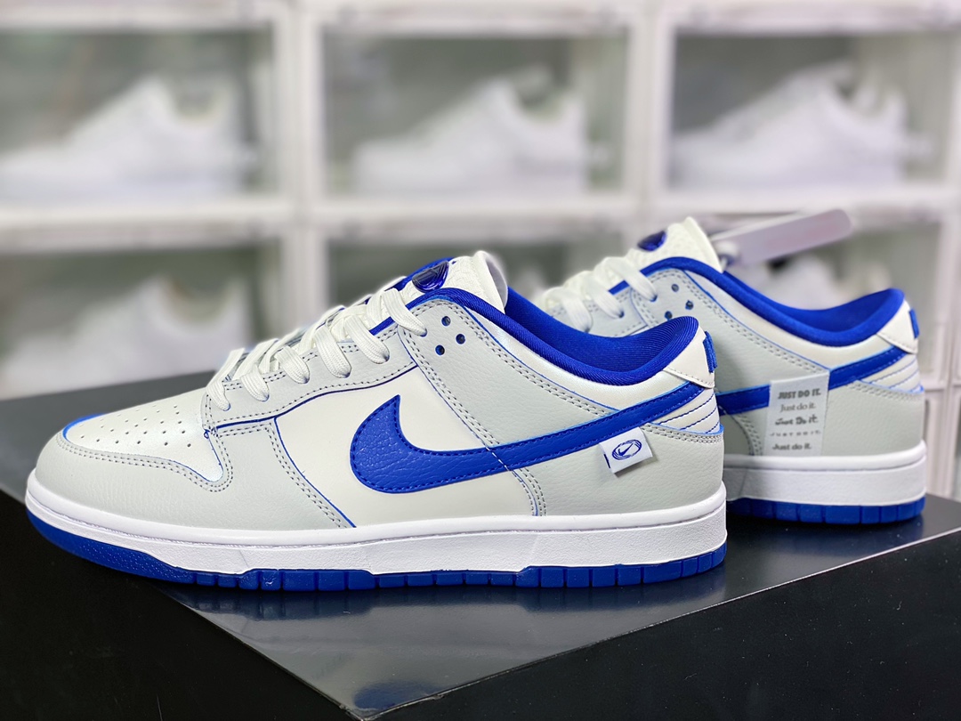 220 WMNS SB Dunk Low GS"Ivory Hyper Royal"扣篮系列低帮休闲运动滑板板鞋“米白蓝”FB1841-110