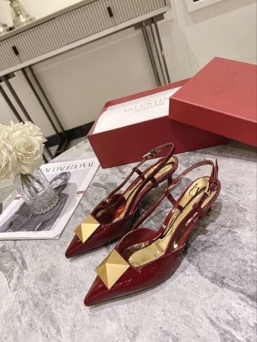 Valentino Garavani Women's Slingback Heels with Pyramid Studs 1 Valentino Garavani Women's Slingback Heels with Pyramid Studs