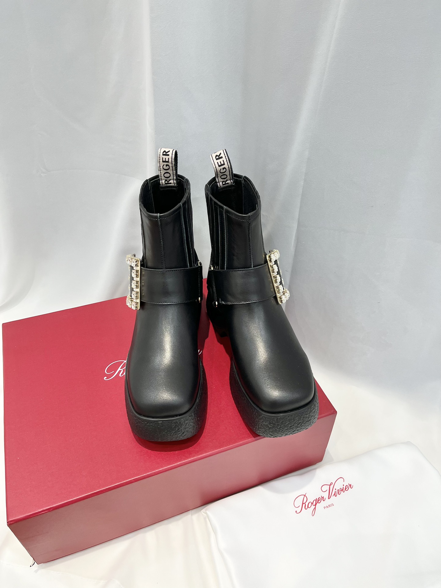 Roger Vivier Short Boots Calfskin Cowhide Goat Skin Rubber Sheepskin Fashion