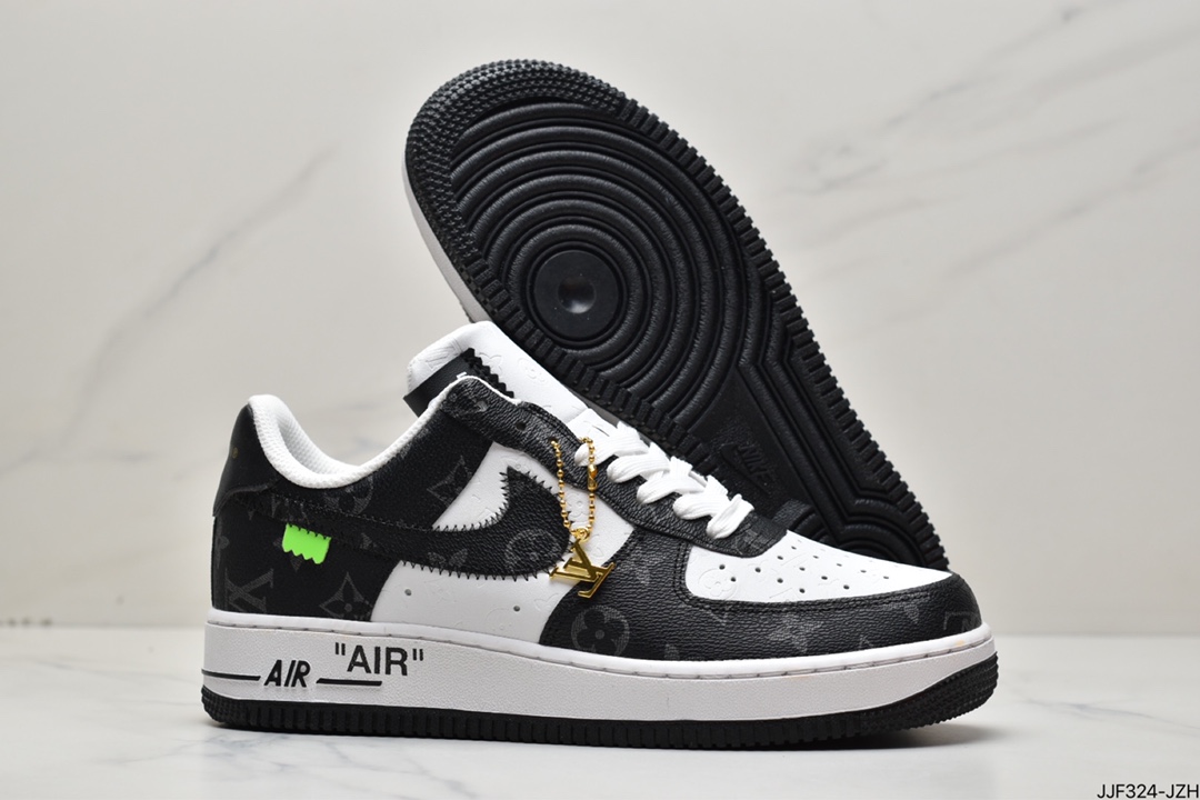 145 路易威登Louis Vuitton x Nike Air Force 1 07 LV8”White/Yellow/LV Monogram”空军一号DM0970-101