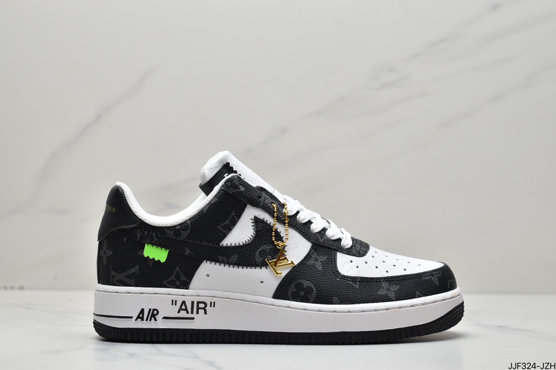 145 路易威登Louis Vuitton x Nike Air Force 1 07 LV8”White/Yellow/LV Monogram”空军一号DM0970-101