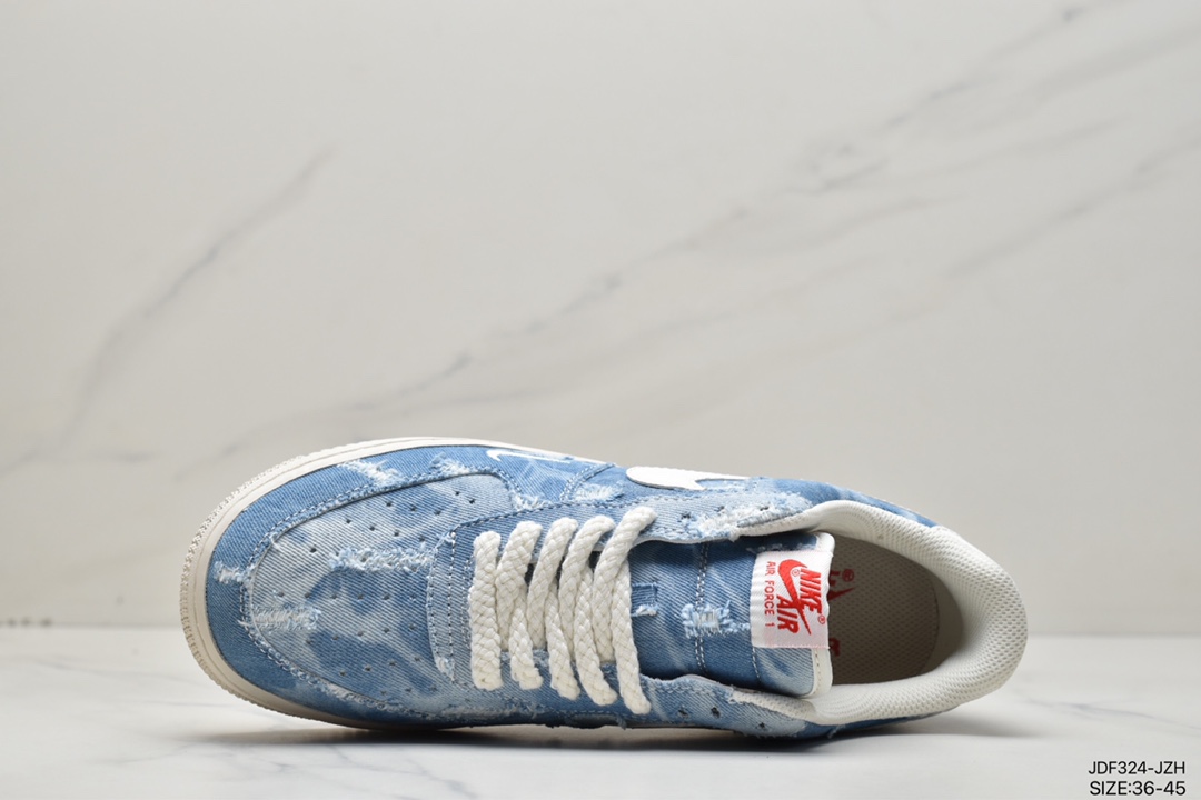 135 耐克Nk Air Force 1'07 Low 丹宁牛仔 空军一号帆布低帮 DY1830-100