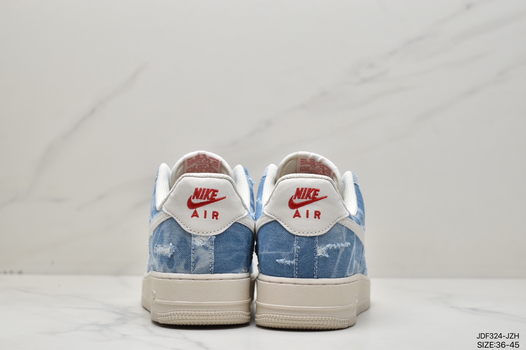 135 耐克Nk Air Force 1'07 Low 丹宁牛仔 空军一号帆布低帮 DY1830-100