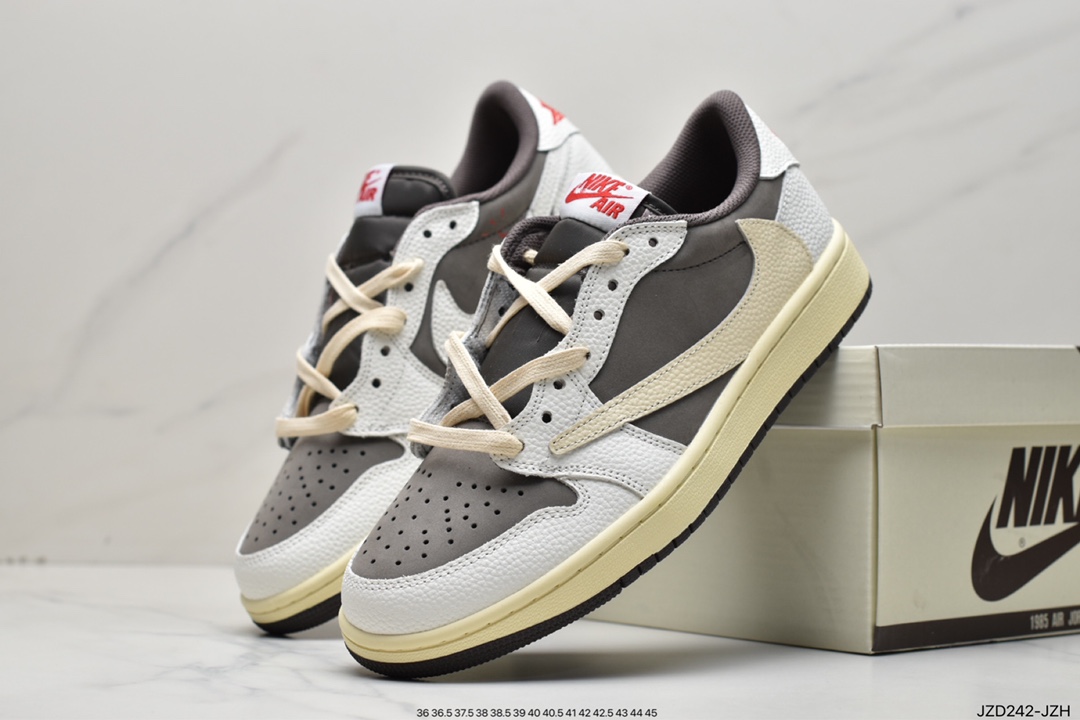 140 Travis Scott x Air Jordan AJ1 Low QX 倒钩TS联名低帮板鞋