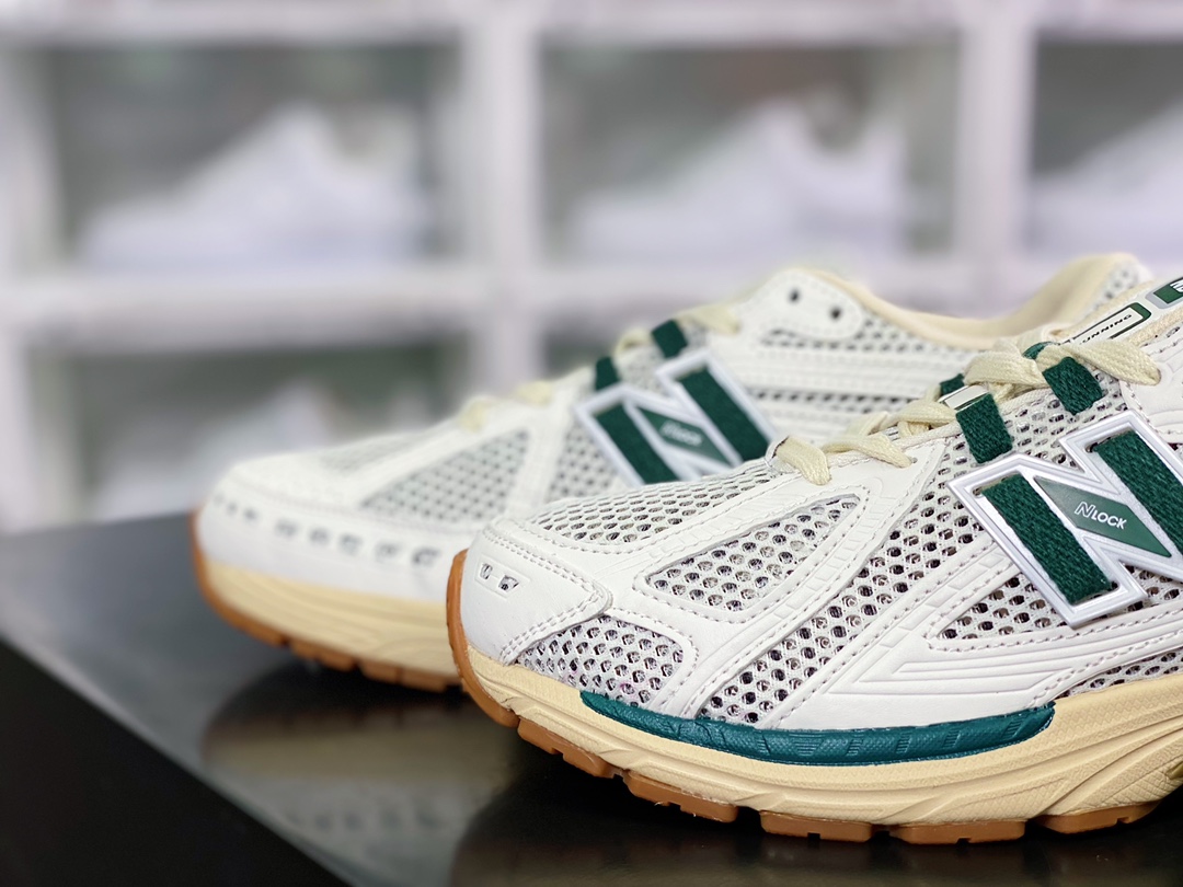 NB M1906R Series Retro Dad Style Casual Sports Jogging Shoes ”Mesh Beige Dark Green Gray” M1906RQ