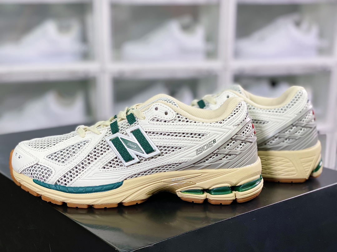 NB M1906R Series Retro Dad Style Casual Sports Jogging Shoes ”Mesh Beige Dark Green Gray” M1906RQ