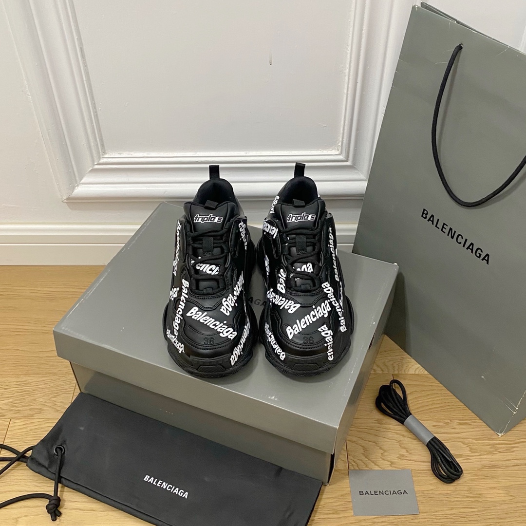 Estilo oblicuo Balenciaga · Balenciaga 2022ss nuevo nuevo color triles zapatillas de deporte con suela gruesa zapatos p…