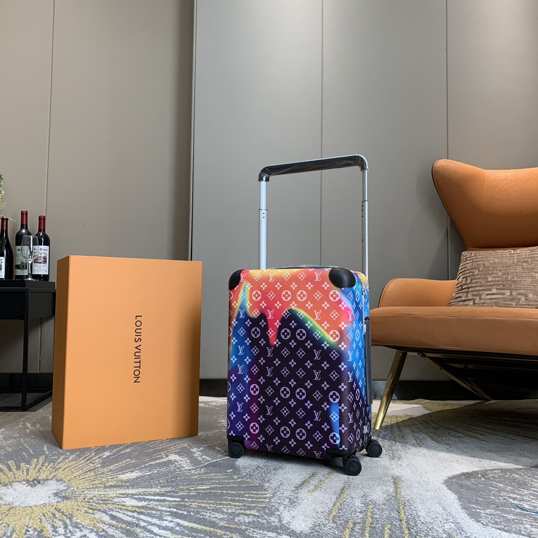 Valise cabine Horizon Louis Vuitton 20 pouces, design dégradé et détails soignés