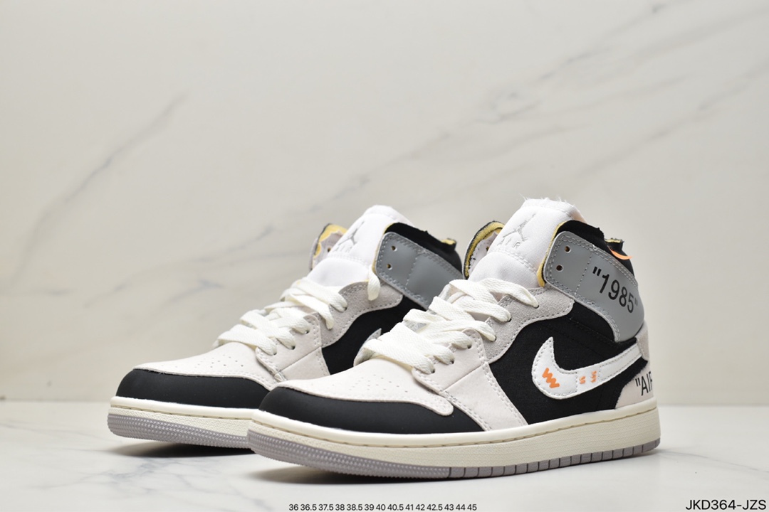 160 Air Jordan I Mid 'White and Phantom' 以 “inside out” 结构DM9652-100