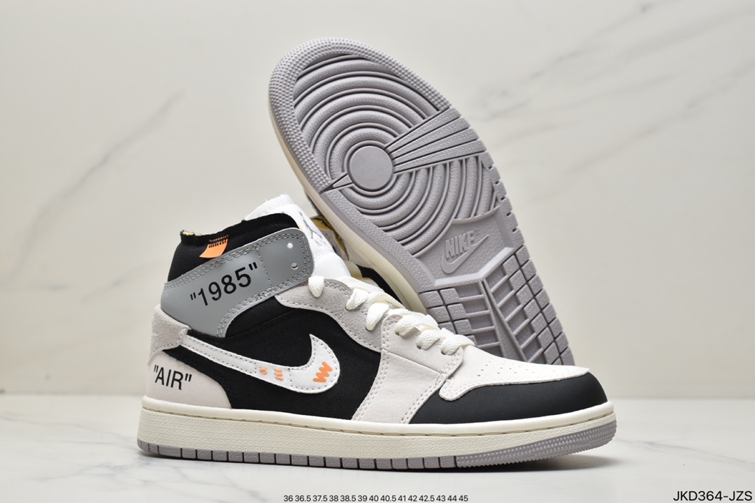 160 Air Jordan I Mid 'White and Phantom' 以 “inside out” 结构DM9652-100