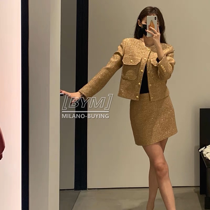 2022CELINE22新款千金金色高级感外套
