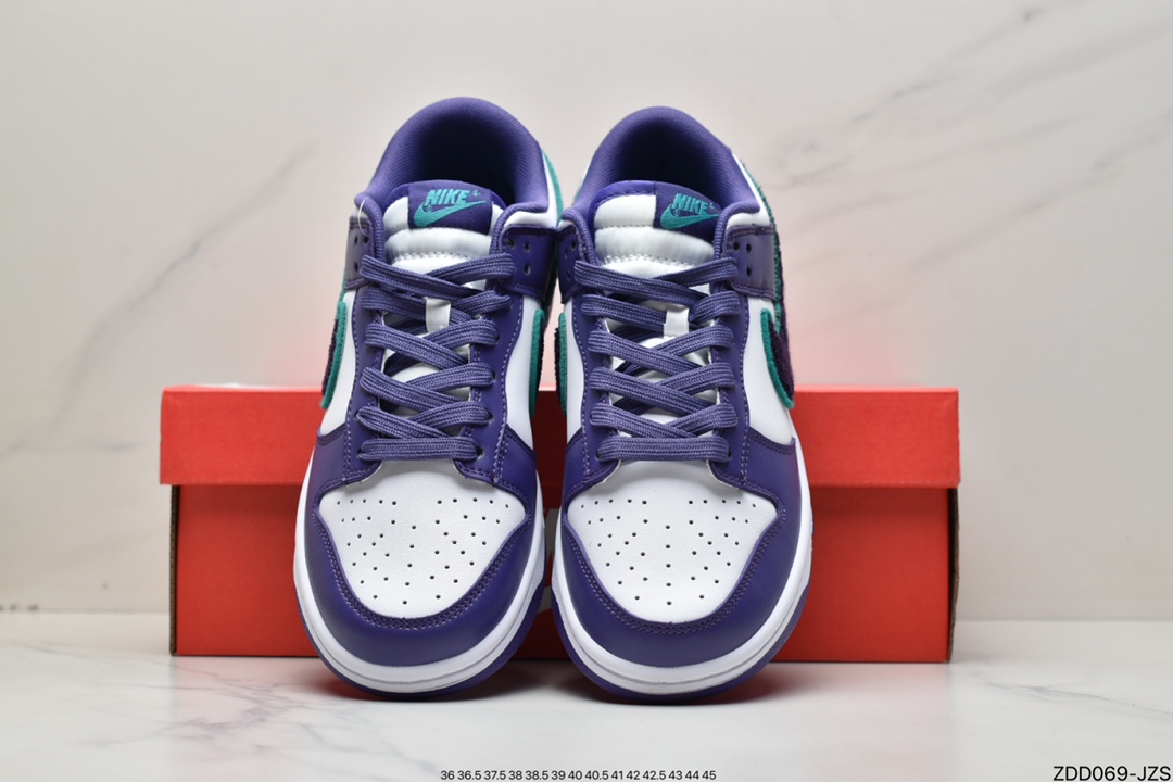 230 Nike SB Dunk Low”Chenille Swoosh Purple White”扣篮DQ7683-100