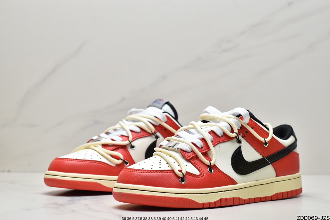 Nike SB Dunk Low Old Chicago Bulls Color Deconstructed Drawstring Shoelaces DD3363-100