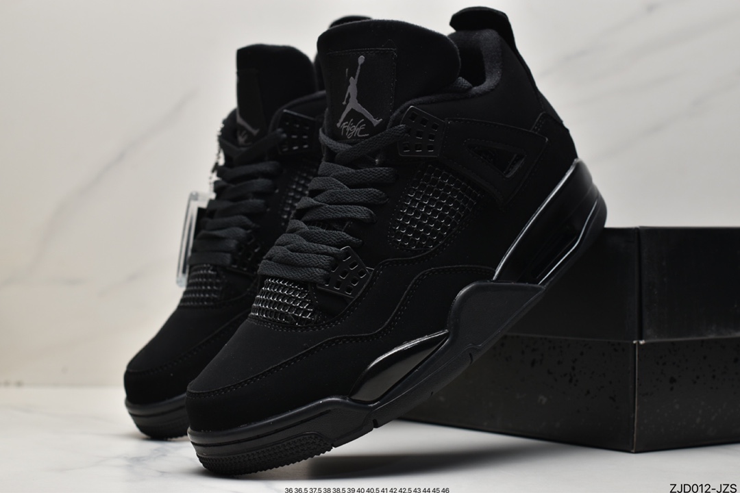 240 耐克Nike Air Jordan 4 Retro”Black Cat”AJ4代中帮篮球鞋CU1110-010