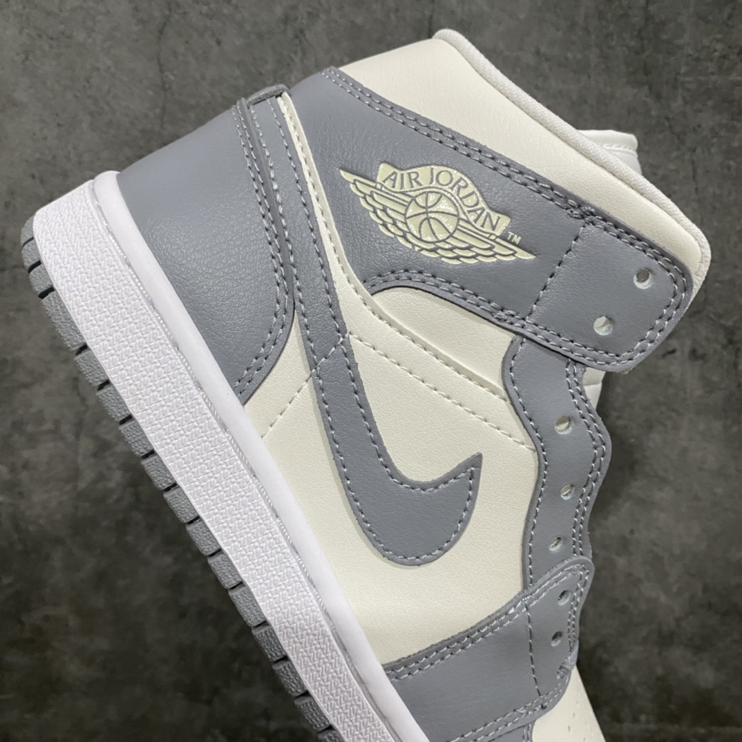 GC(dt) verified version AJ1 Mid gray and white small middle help soot small new color BQ6472-115