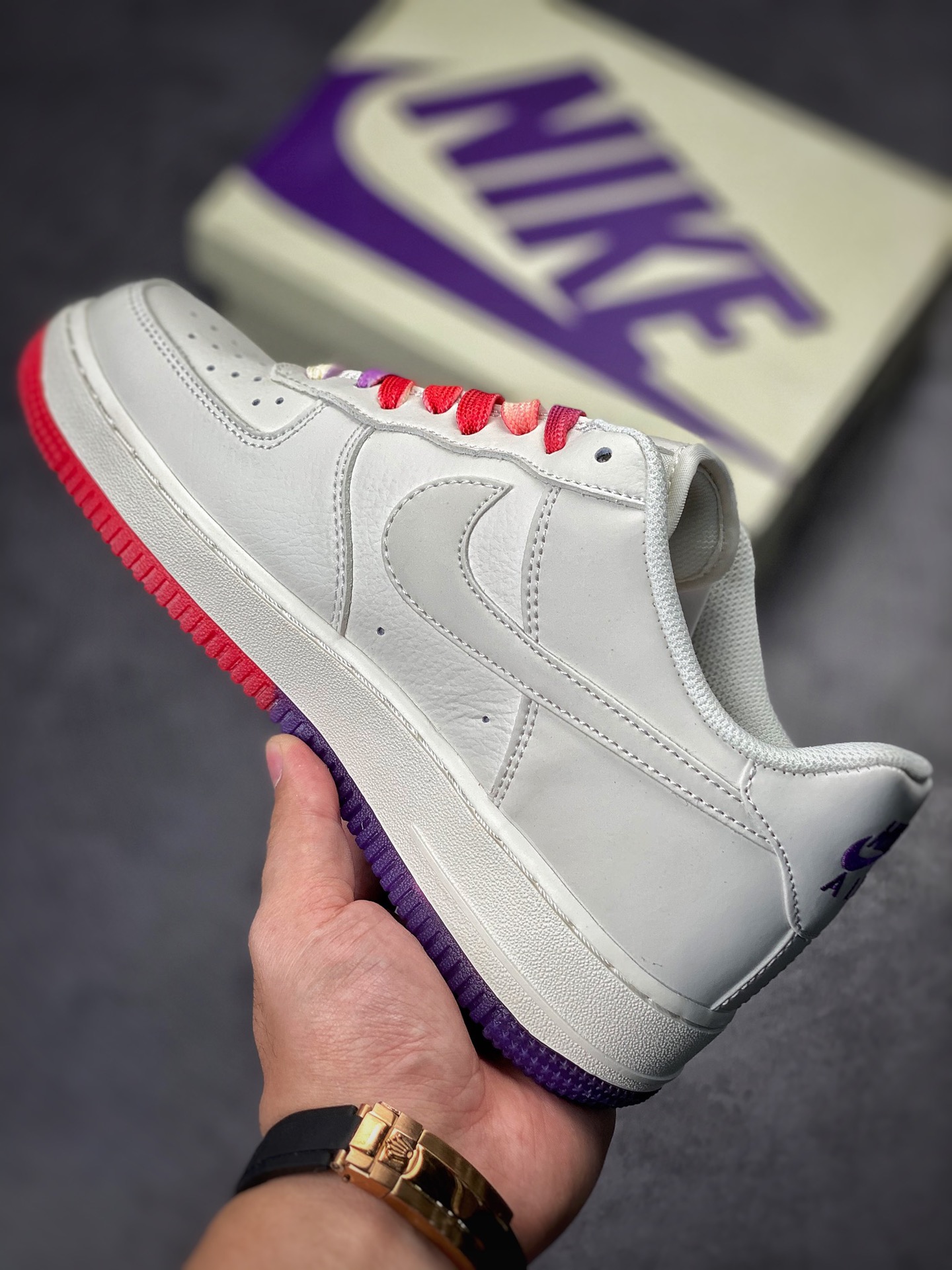 Nike Air Force 1 Low 07 串标紫红小钩 KK6325-015