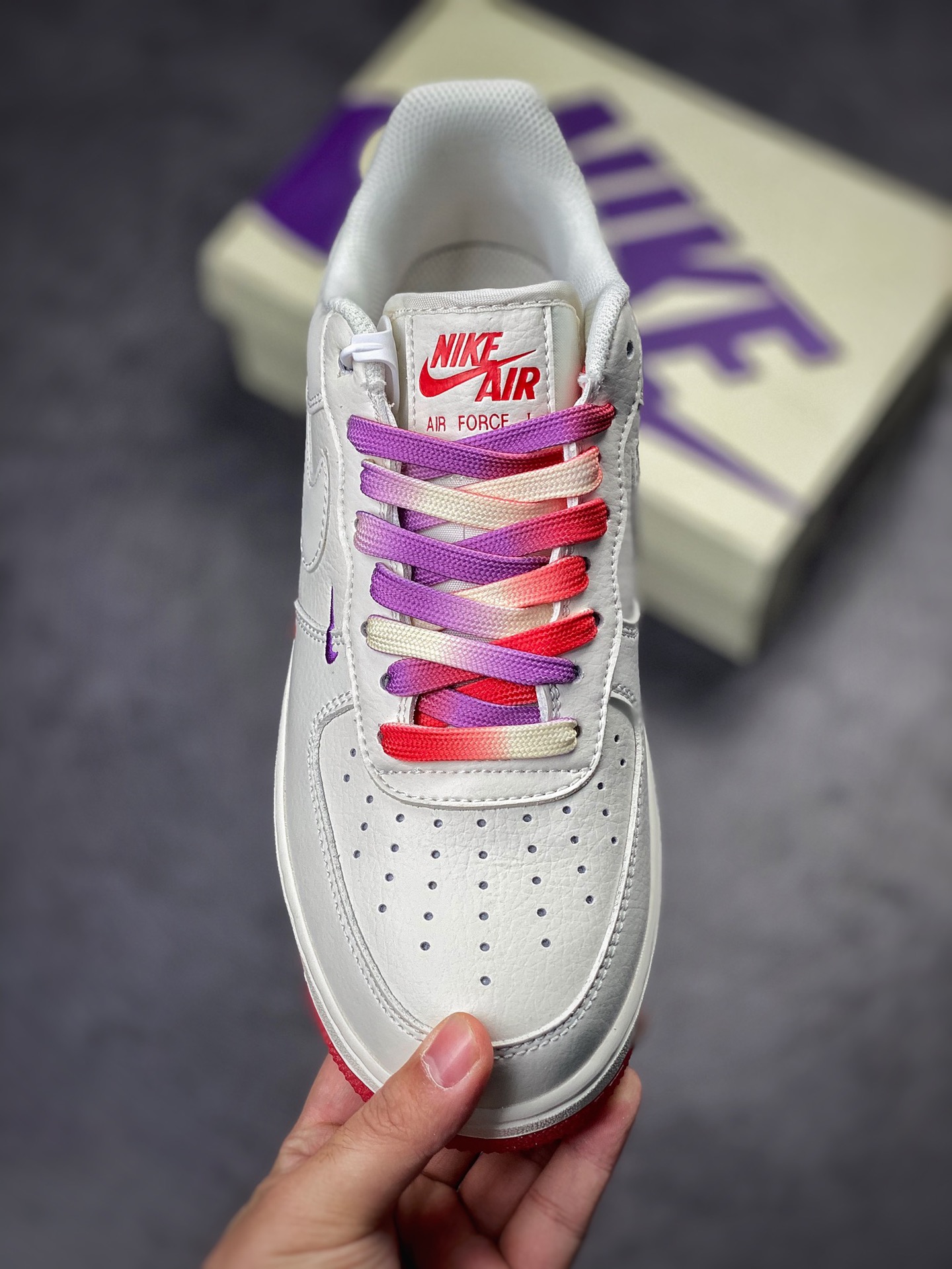 Nike Air Force 1 Low 07 串标紫红小钩 KK6325-015