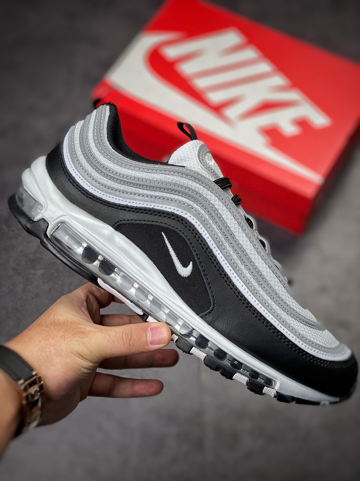 渠道订单NK Air Max 97 白银黑  DM0027-001