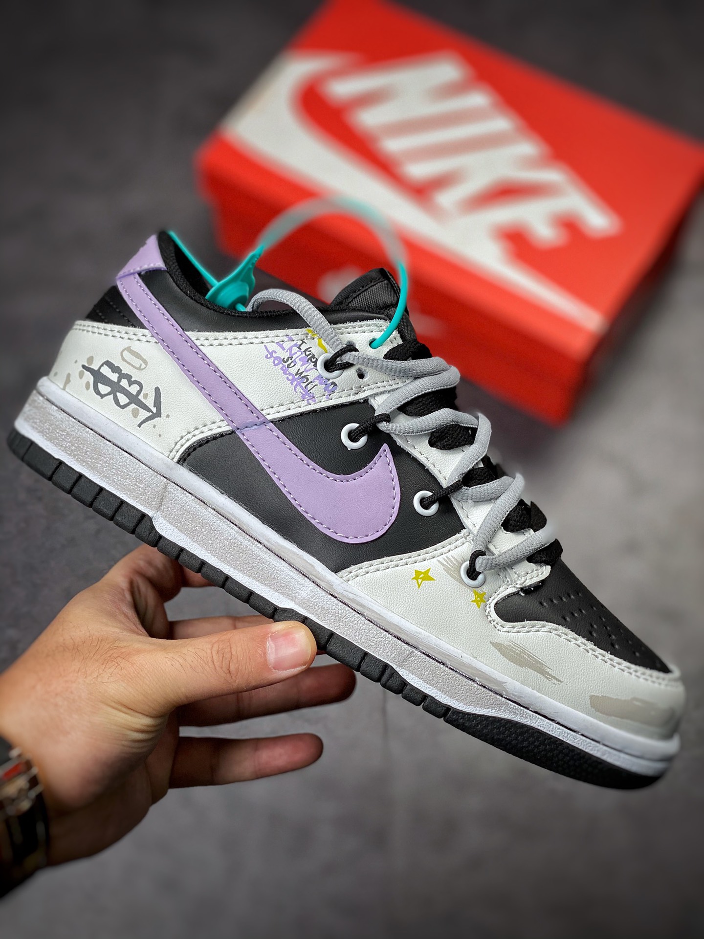 NIKE SB Dunk Low 黑灰紫绑带 DH9765-002