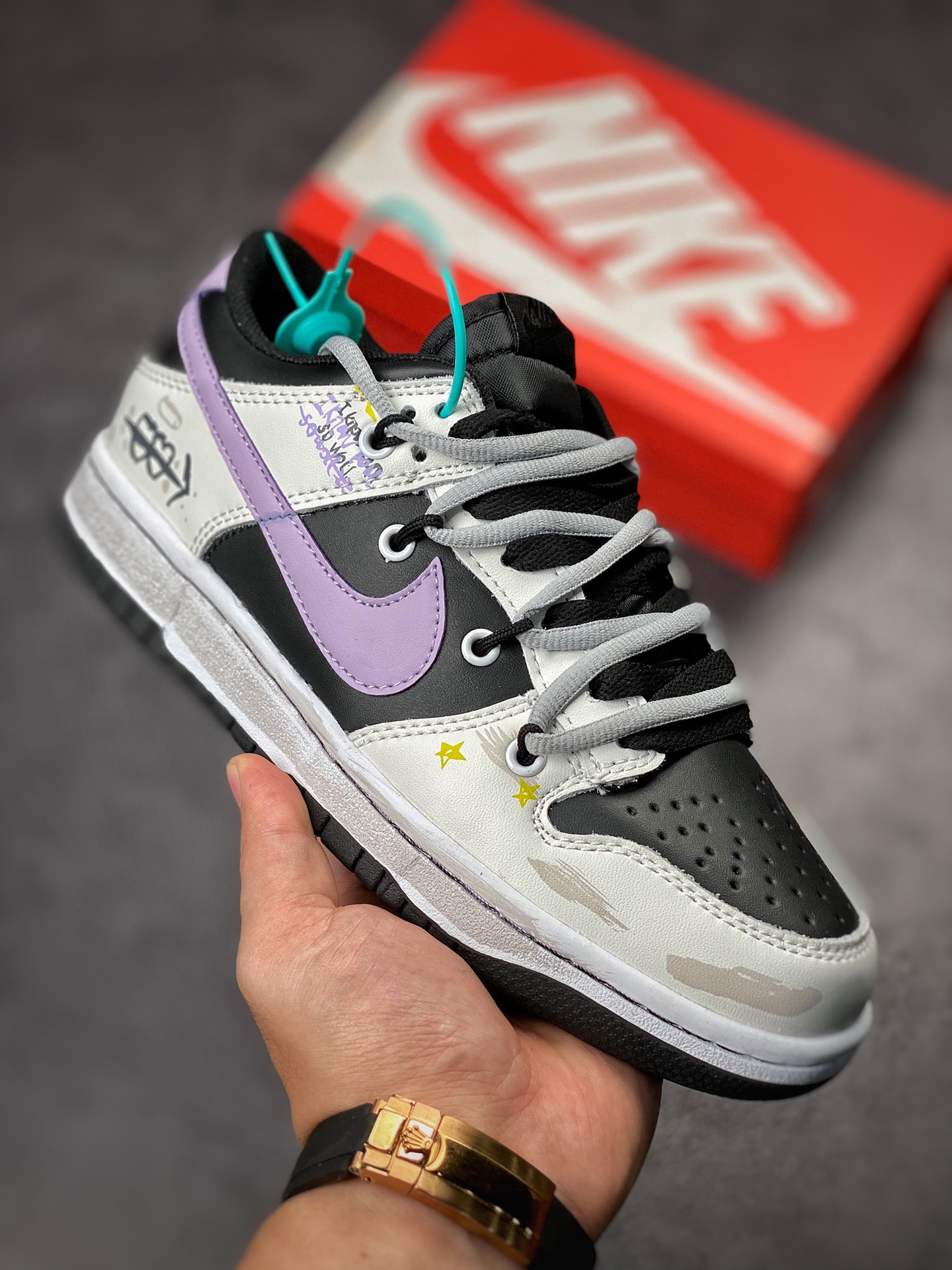 NIKE SB Dunk Low 黑灰紫绑带 DH9765-002
