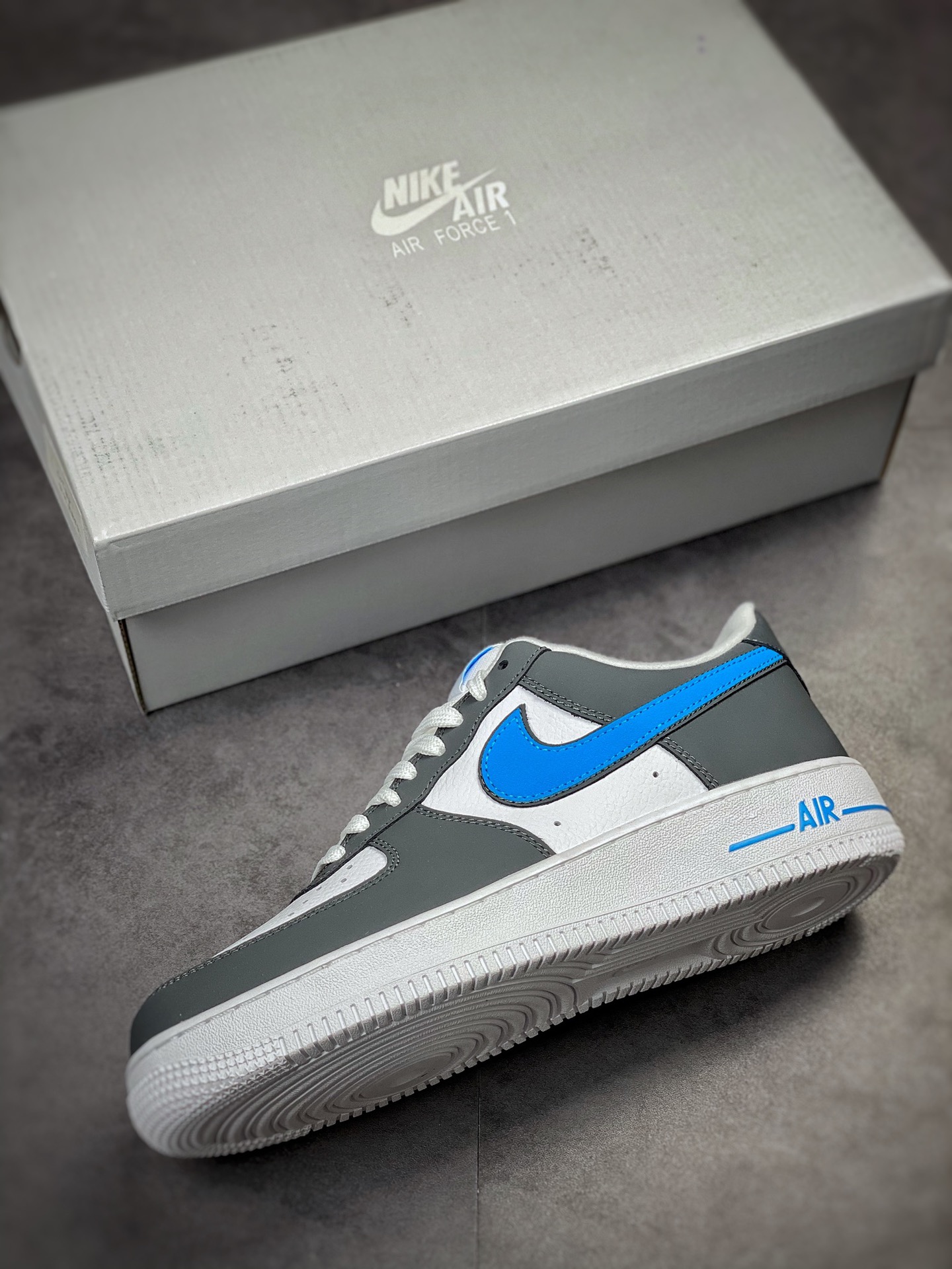 Nike Air Force 1 Low 07 White Gray Blue FB3360-100-Top High Quatity Cheap Sneakers Fashion Clothing Clothes Bags handbags Shoes of all Brand wholesale With The best Quality And Beautiful Price from China Factory Chinese suppliers wholesaler seller Nike Air Force 1 Low 07 White Gray Blue FB3360-100