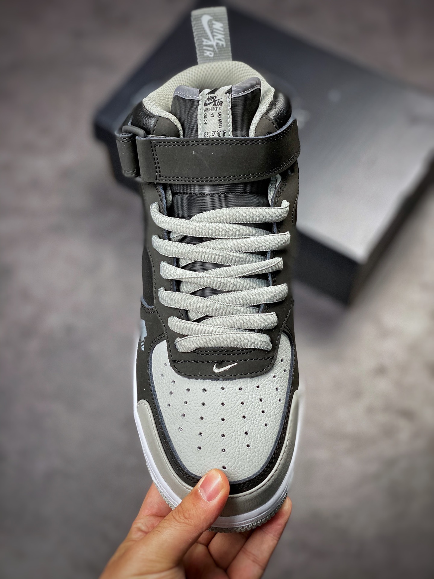 Nike Air Force 1 Mid shadow gray help BQ6819-008-Top High Quatity Cheap Sneakers Fashion Clothing Clothes Bags handbags Shoes of all Brand wholesale With The best Quality And Beautiful Price from China Factory Chinese suppliers wholesaler seller Nike Air Force 1 Mid shadow gray help BQ6819-008