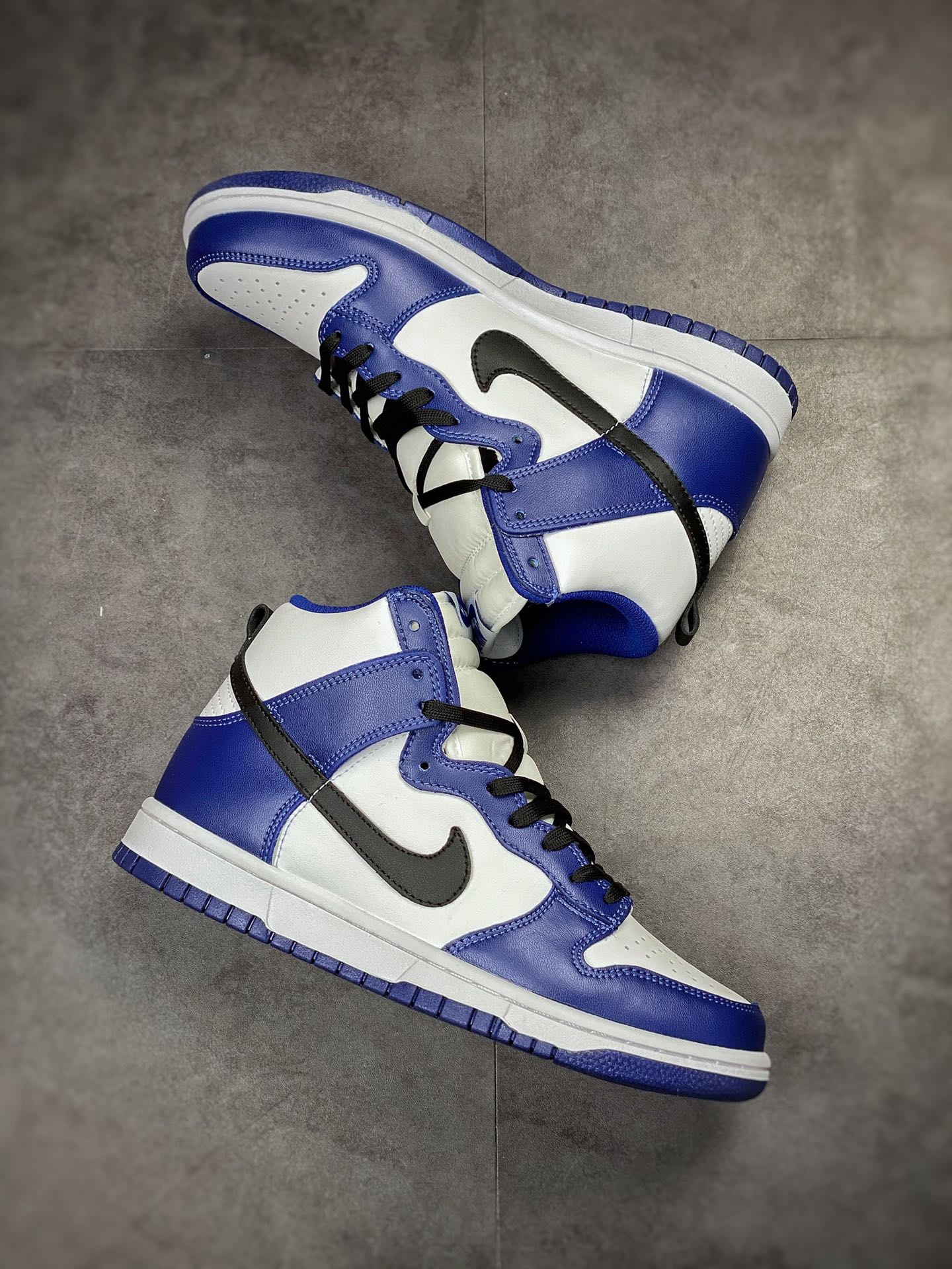Nike Dunk High trend retro black and white blue DD1869-400