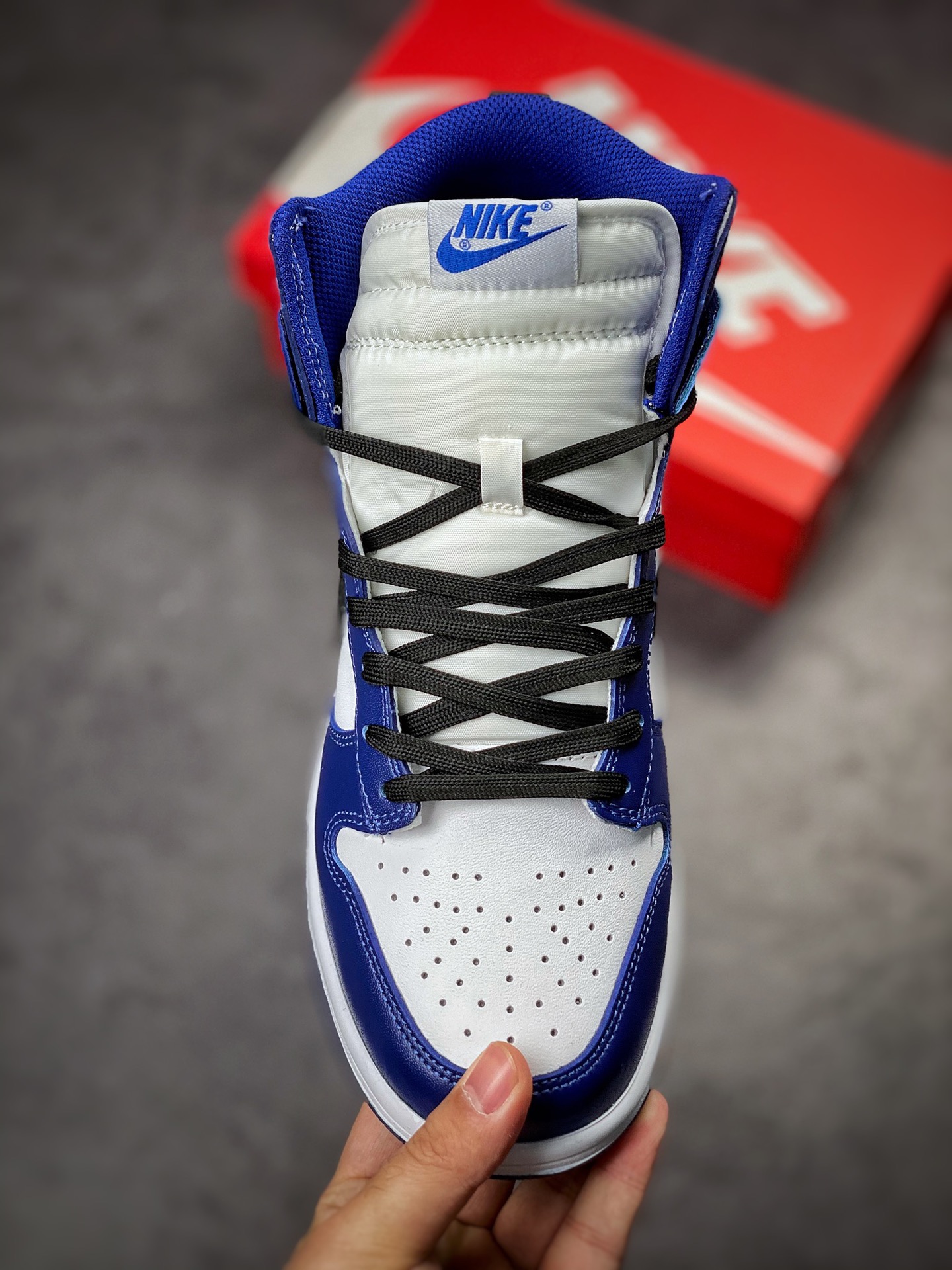 Nike Dunk High trend retro black and white blue DD1869-400