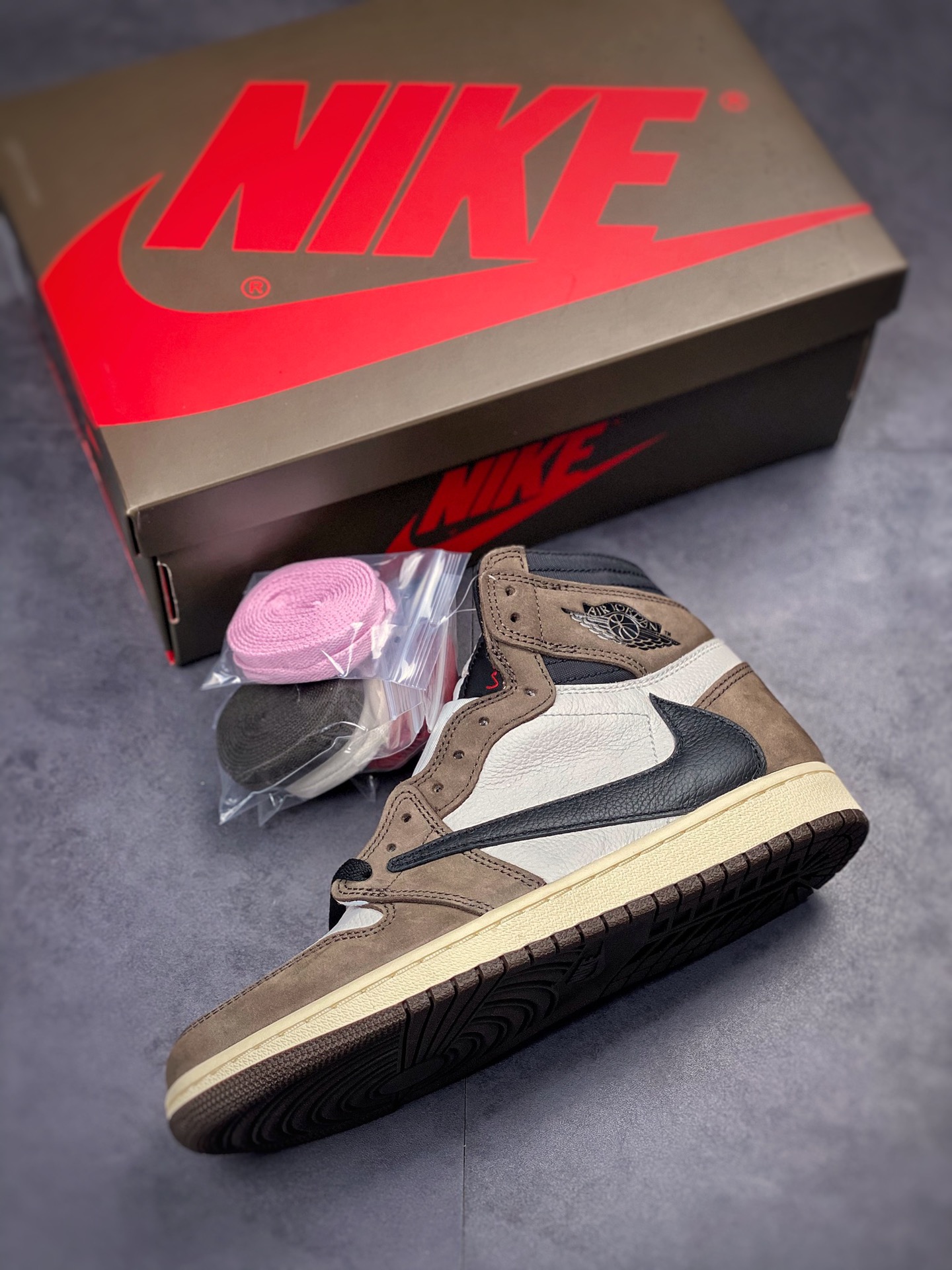Travis Scott x Air Jordan 1 High OG SP Barb Dark Brown CD4487-100-Top High Quatity Cheap Sneakers Fashion Clothing Clothes Bags handbags Shoes of all Brand wholesale With The best Quality And Beautiful Price from China Factory Chinese suppliers wholesaler seller Travis Scott x Air Jordan 1 High OG SP Barb Dark Brown CD4487-100