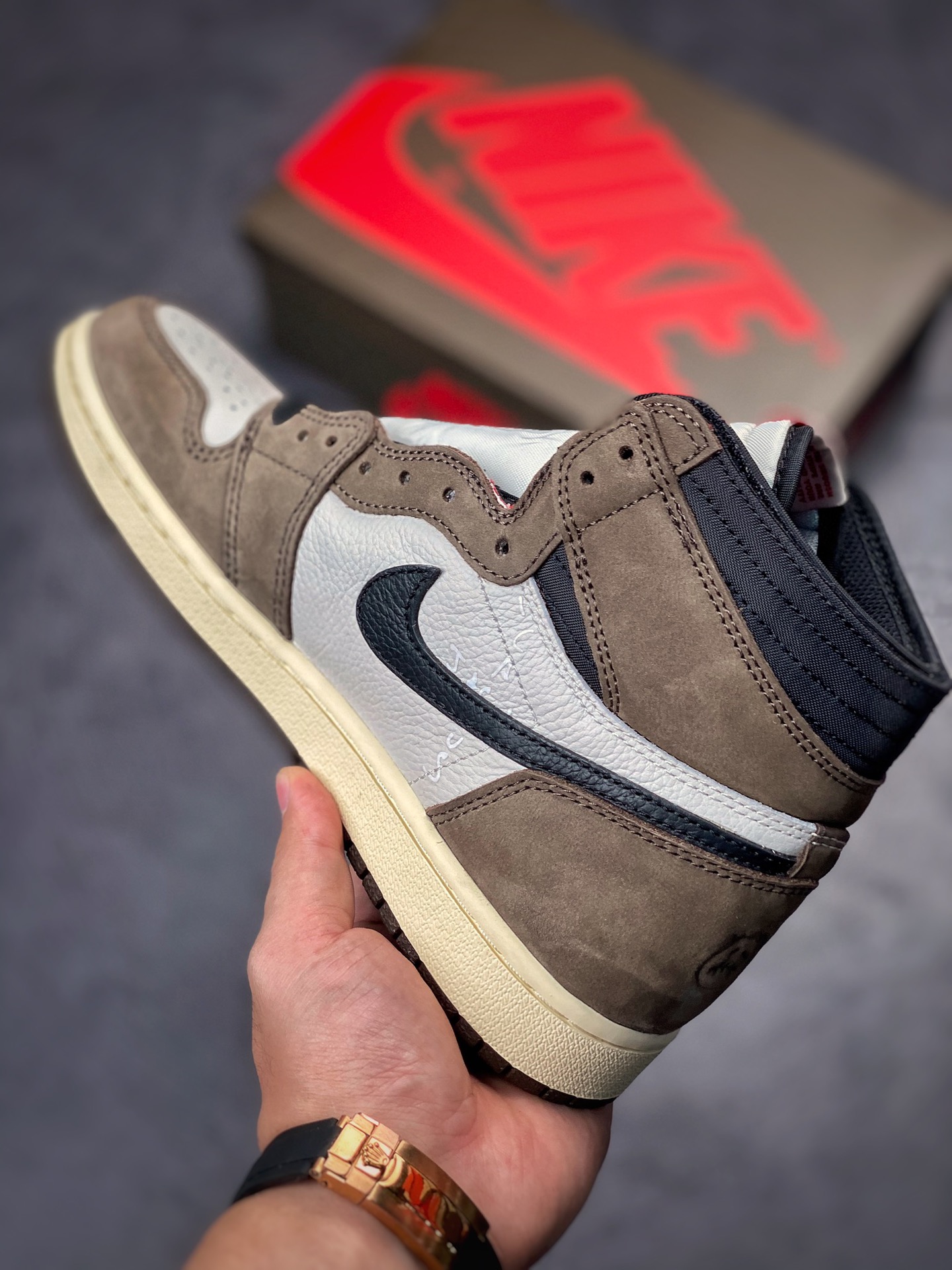 Travis Scott x Air Jordan 1 High OG SP Barb Dark Brown CD4487-100-Top High Quatity Cheap Sneakers Fashion Clothing Clothes Bags handbags Shoes of all Brand wholesale With The best Quality And Beautiful Price from China Factory Chinese suppliers wholesaler seller Travis Scott x Air Jordan 1 High OG SP Barb Dark Brown CD4487-100
