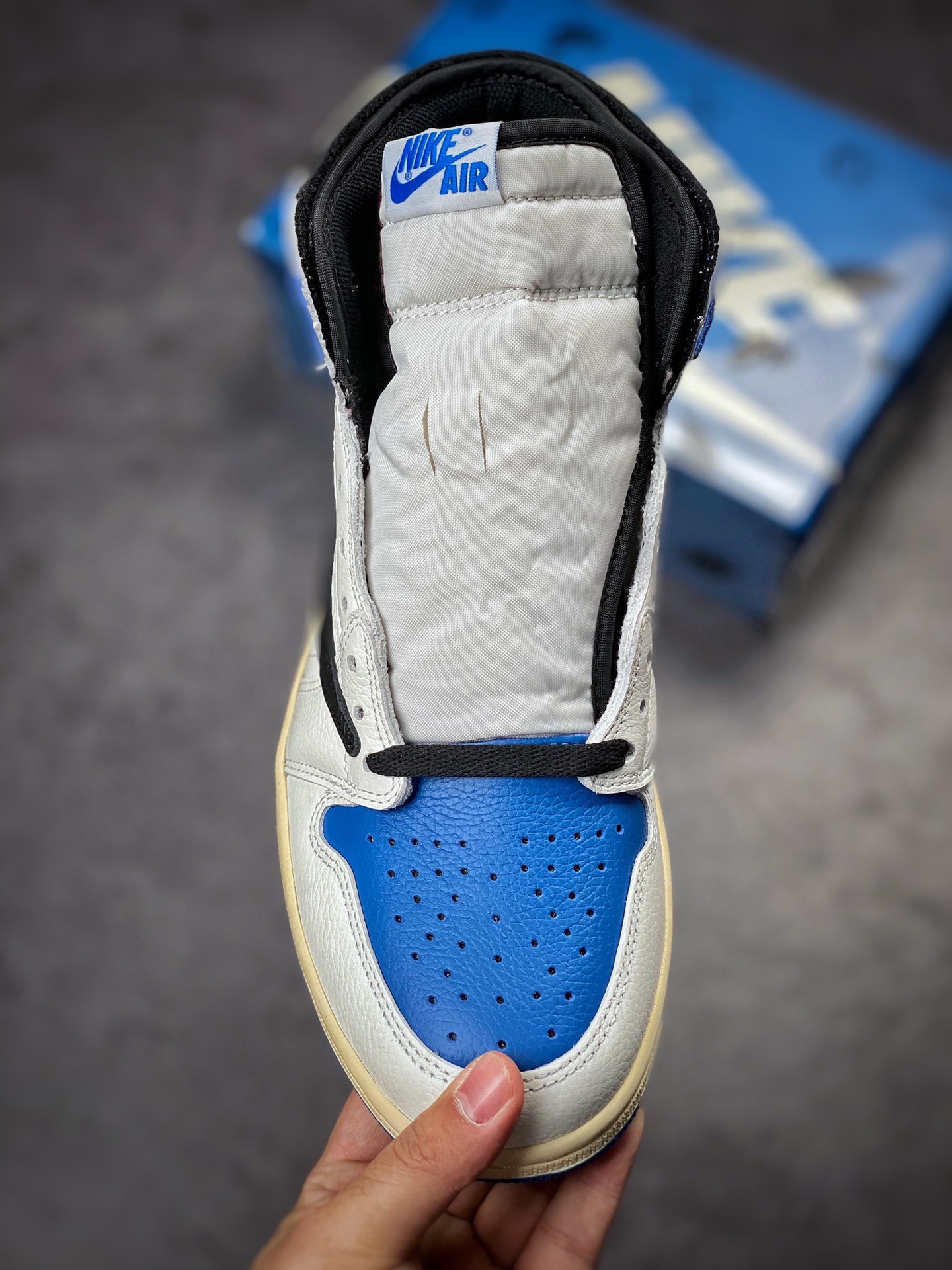 Travis Scott x Fragment Design x Air Jordan 1 High OG SP “Military Blue” DH3227-105