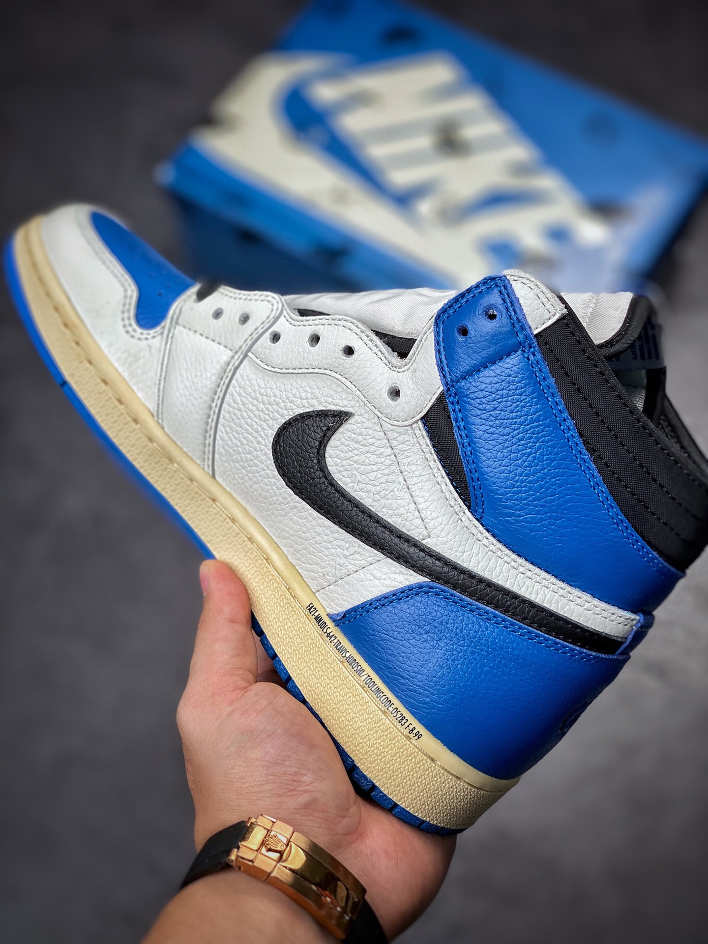 Travis Scott x Fragment Design x Air Jordan 1 High OG SP “Military Blue” DH3227-105