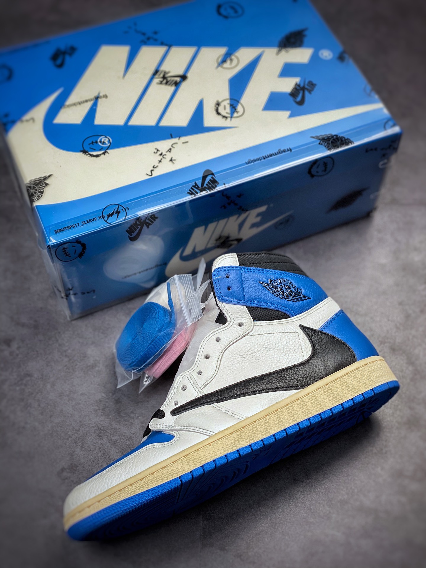 Travis Scott x Fragment Design x Air Jordan 1 High OG SP “Military Blue” DH3227-105