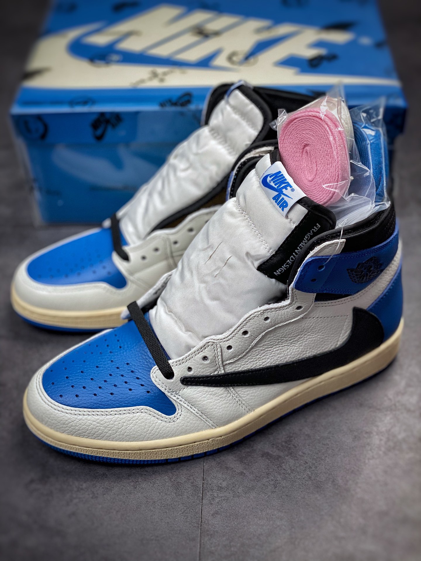 Travis Scott x Fragment Design x Air Jordan 1 High OG SP “Military Blue” DH3227-105