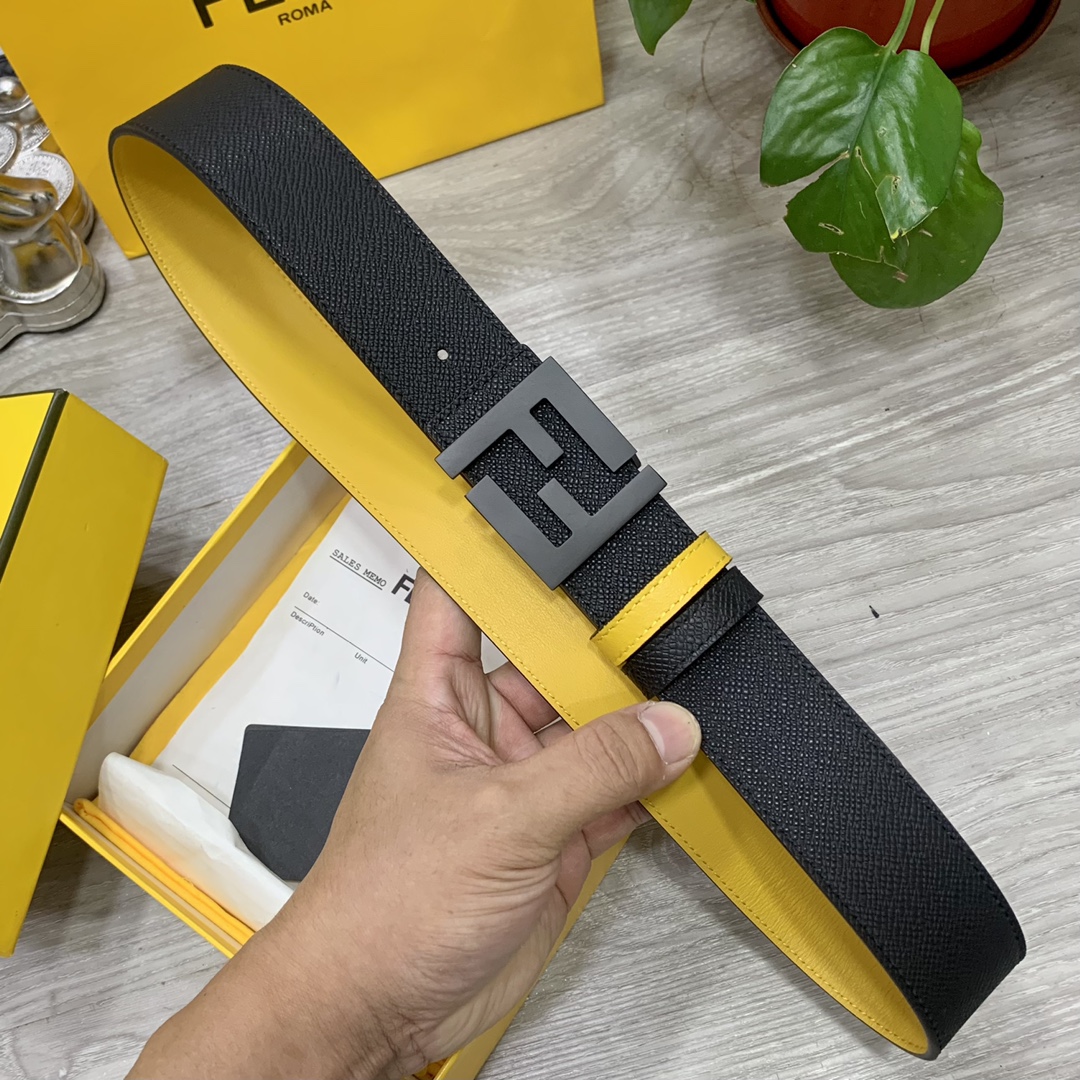 FENDl芬迪宽40MM双面原版小牛