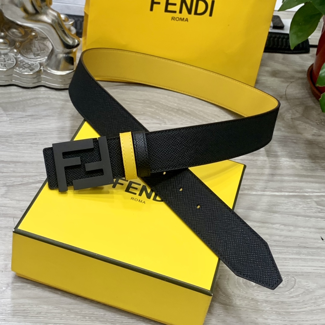 FENDl芬迪宽40MM双面原版小牛