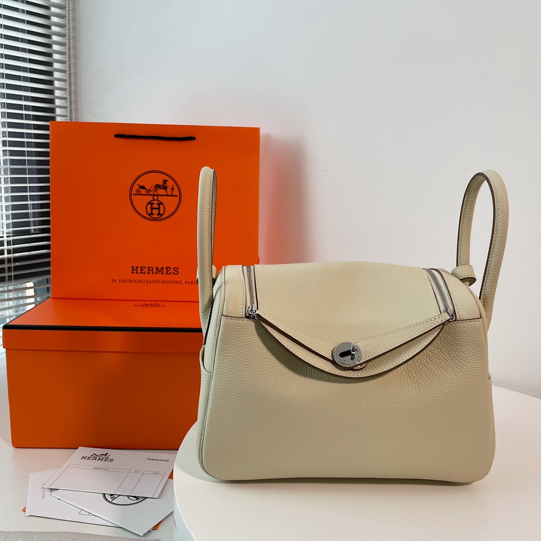 62709 auth HERMES beige Natural Box leather KELLY 32 RETOURNE Bag