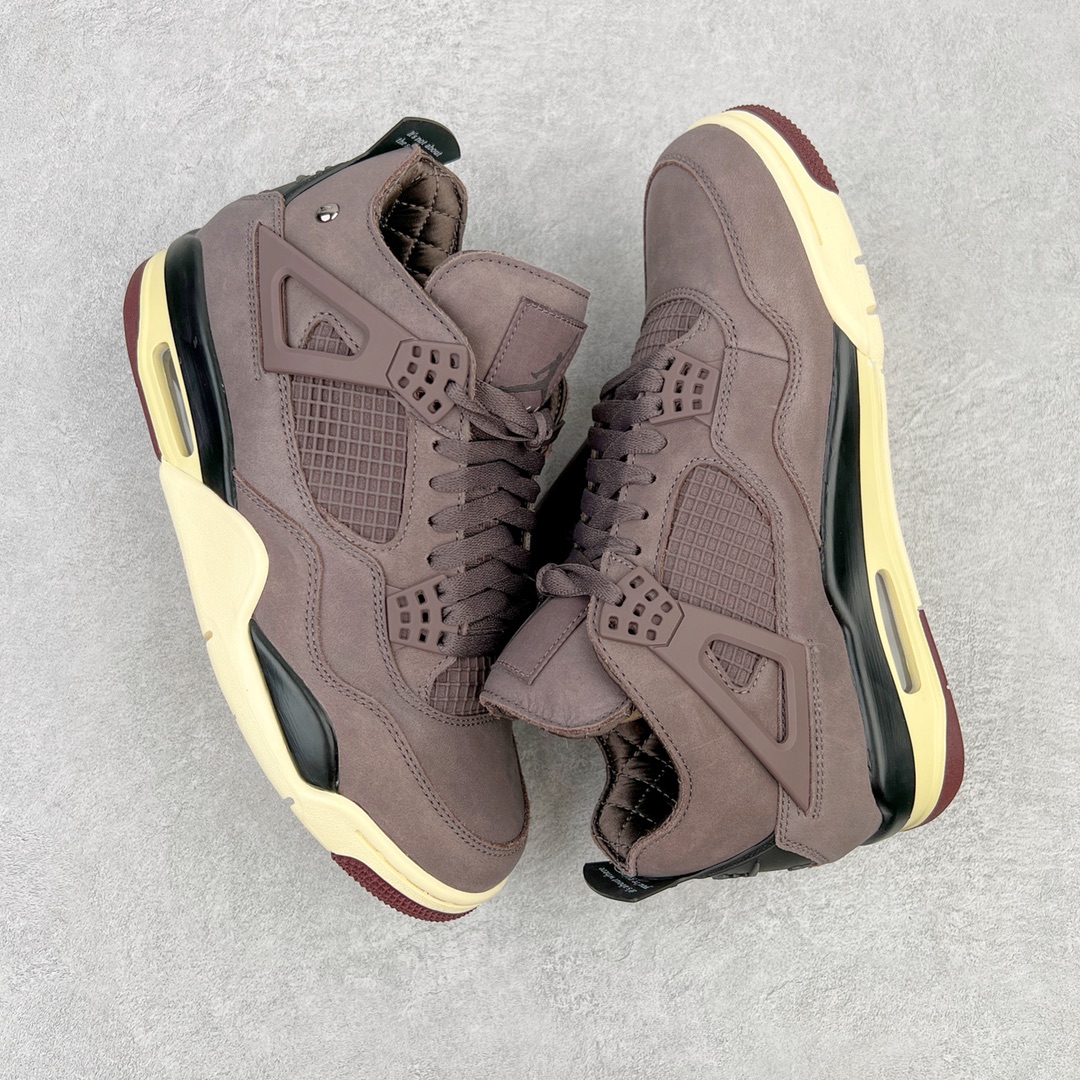 图片[3]-💰480 ＃GX A Ma Maniére x Air Jordan AJ4 Retro SP\”Violet Ore\” AMM联名酒红DV6773-220 圈内最强四代 耗时半年巨作 全套原纸板楦头开发 原厂特供皮料加持 确保原汁原味 完美呈现四代版型 一比一鞋头弧度高度鞋身弧度 数据细节工艺流程均保持原鞋一致 原厂TPU网格鞋带扣 正确内里网布 菱角分明不变形无多余毛边 柔软性质感一致于原鞋 市场唯一原厂鞋扣模具 背面可见隐藏注塑口 原厂织唛标 原厂飞人电绣工艺 尾指中部跳三针 独家绑鞋带手法 印刷中底布 四线拉帮 米色美纹纸贴合固定 进口港宝加持 后跟自然饱满 全鞋荧光划线卡点 追求极致完美 每一双都是工艺品 多重QC质检 超越公司货的品控标准 实实在在的免检产品 尺码：40 40.5 41 42 42.5 43 44 44.5 45 46 47.5 编码：by5936050-运动鞋