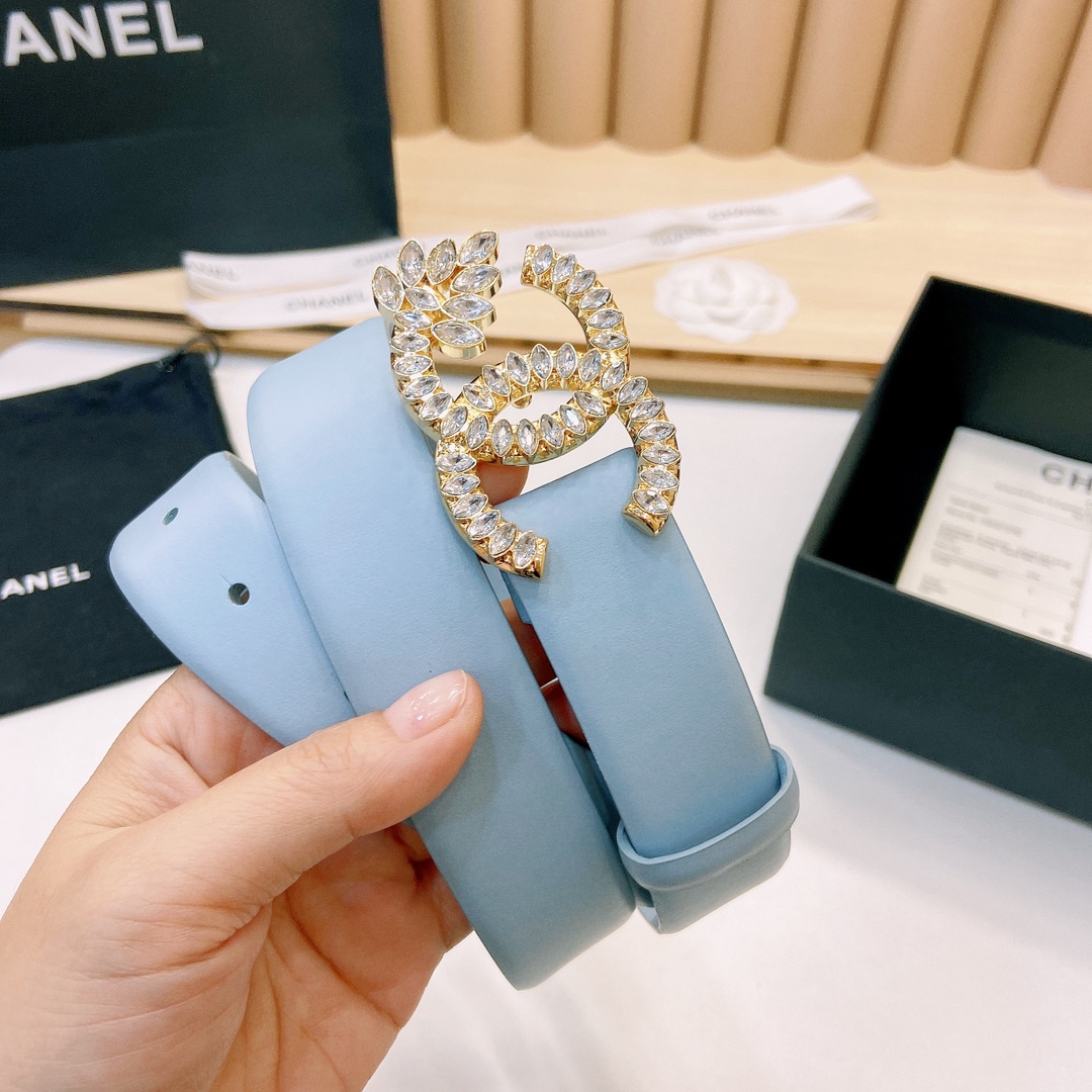 小香3.0Cm双面小牛皮与精品贵金属