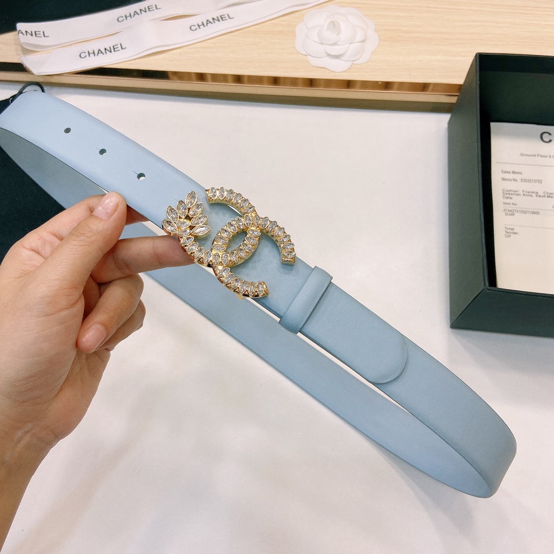 小香3.0Cm双面小牛皮与精品贵金属