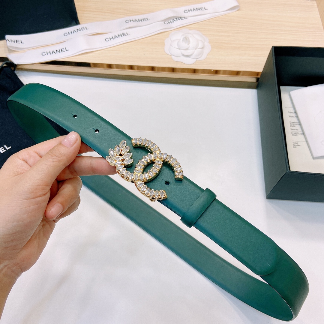 小香3.0Cm双面小牛皮与精品贵金属