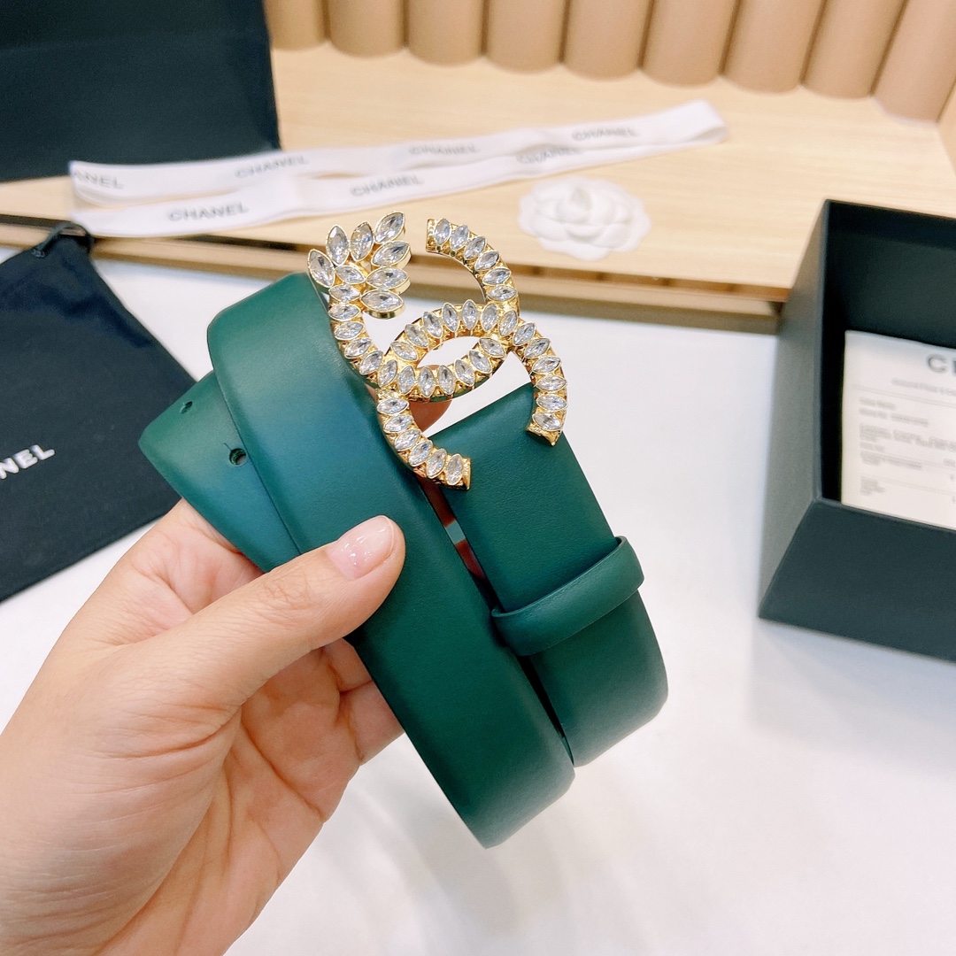 小香3.0Cm双面小牛皮与精品贵金属