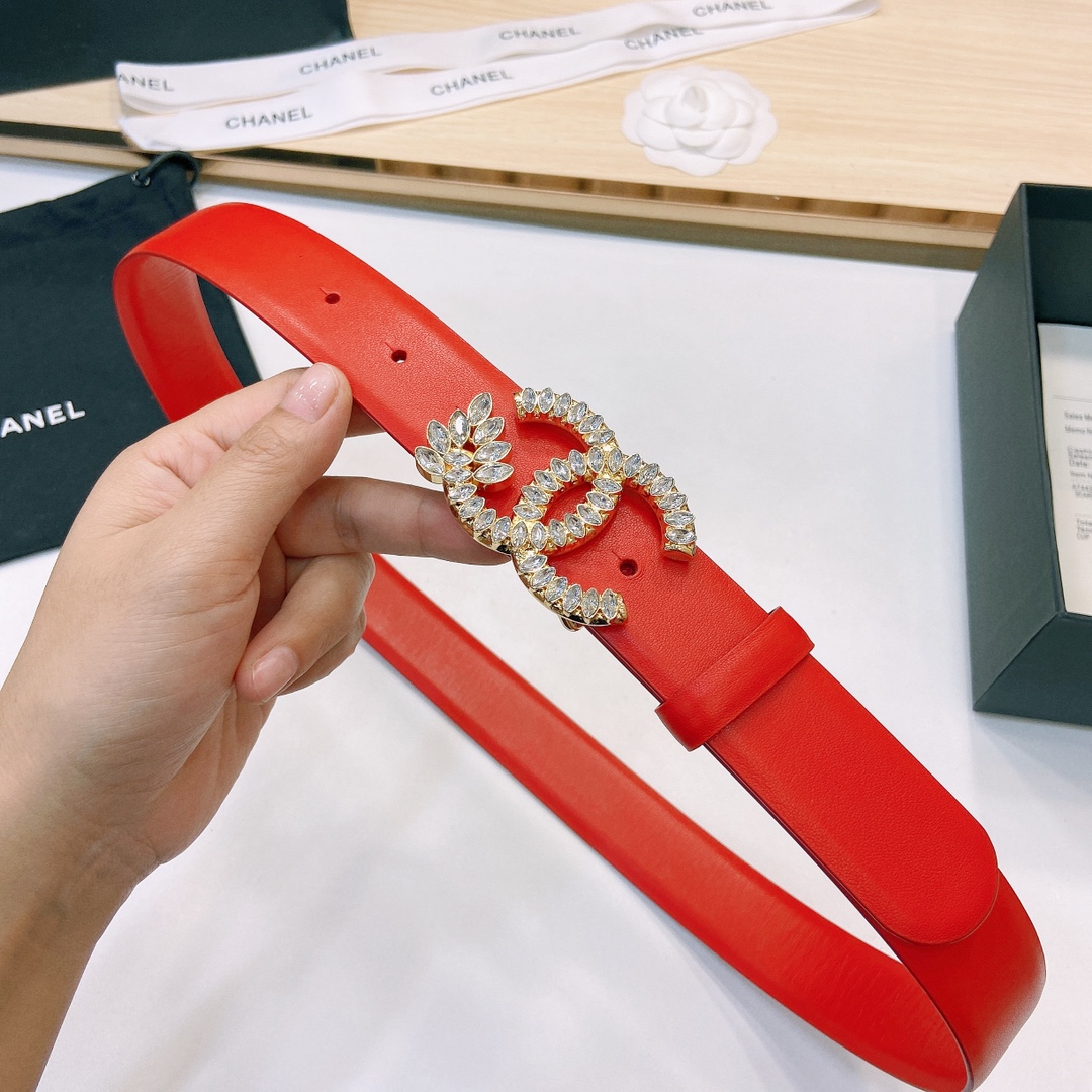 小香3.0Cm双面小牛皮与精品贵金属