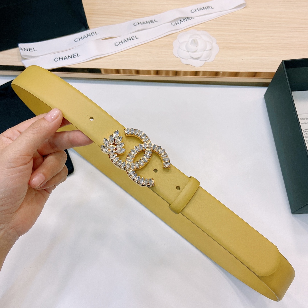小香3.0Cm双面小牛皮与精品贵金属
