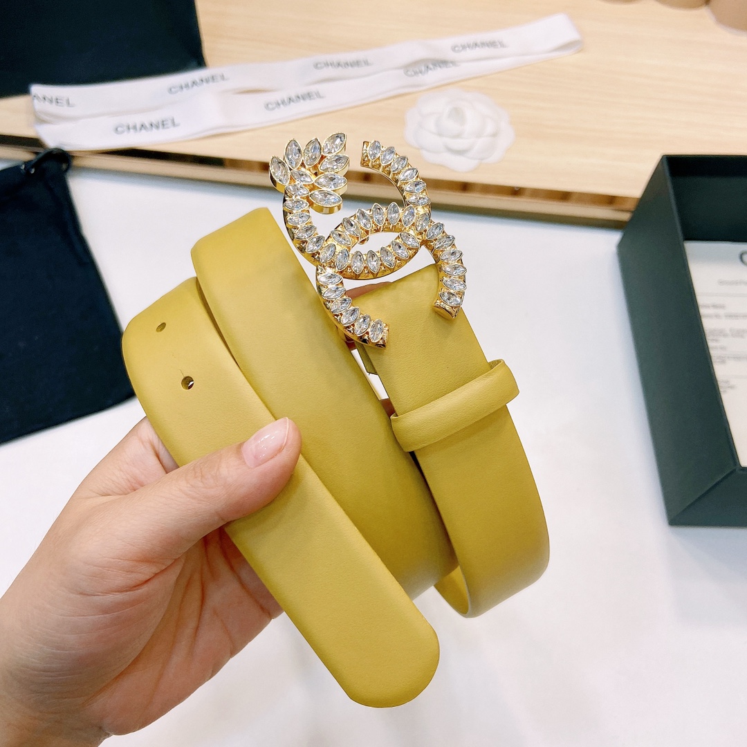 小香3.0Cm双面小牛皮与精品贵金属