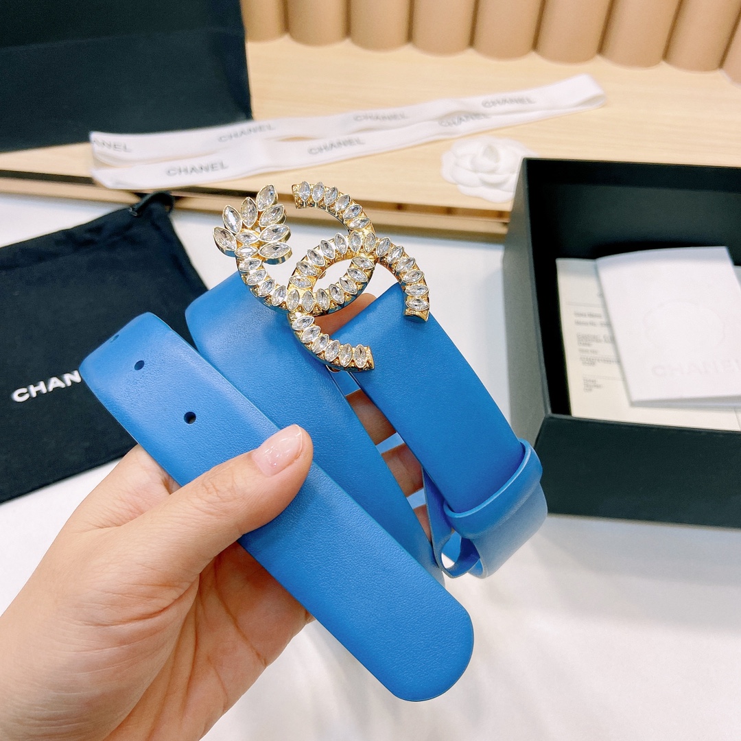 小香3.0Cm双面小牛皮与精品贵金属
